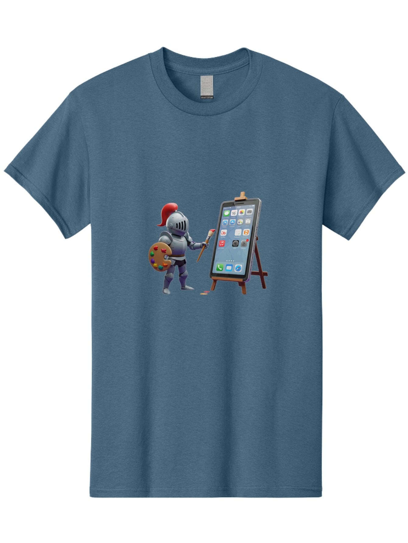 Knight-Painting-Iphone Men'S Graphic Tee, 100% Cotton, Comfortable Casual Summer Wear, Machine Washable, Vintage Camera, Old Camera, Antique Camera, Black Camera, Classic Photography, Photography Equipment, Nostalgic Device, Film Camera, Bar037 7