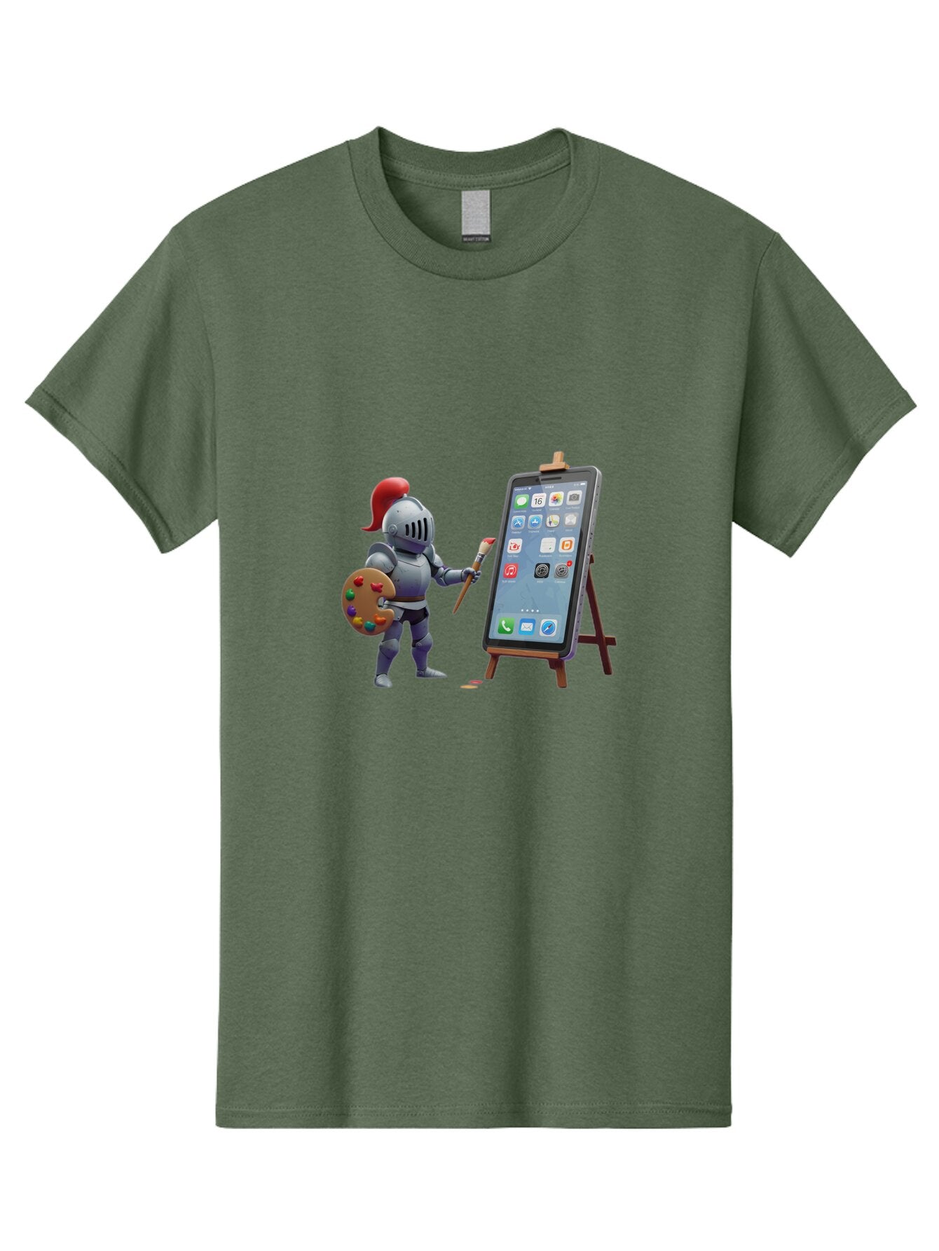 Knight-Painting-Iphone Men'S Graphic Tee, 100% Cotton, Comfortable Casual Summer Wear, Machine Washable, Vintage Camera, Old Camera, Antique Camera, Black Camera, Classic Photography, Photography Equipment, Nostalgic Device, Film Camera, Bar037 4