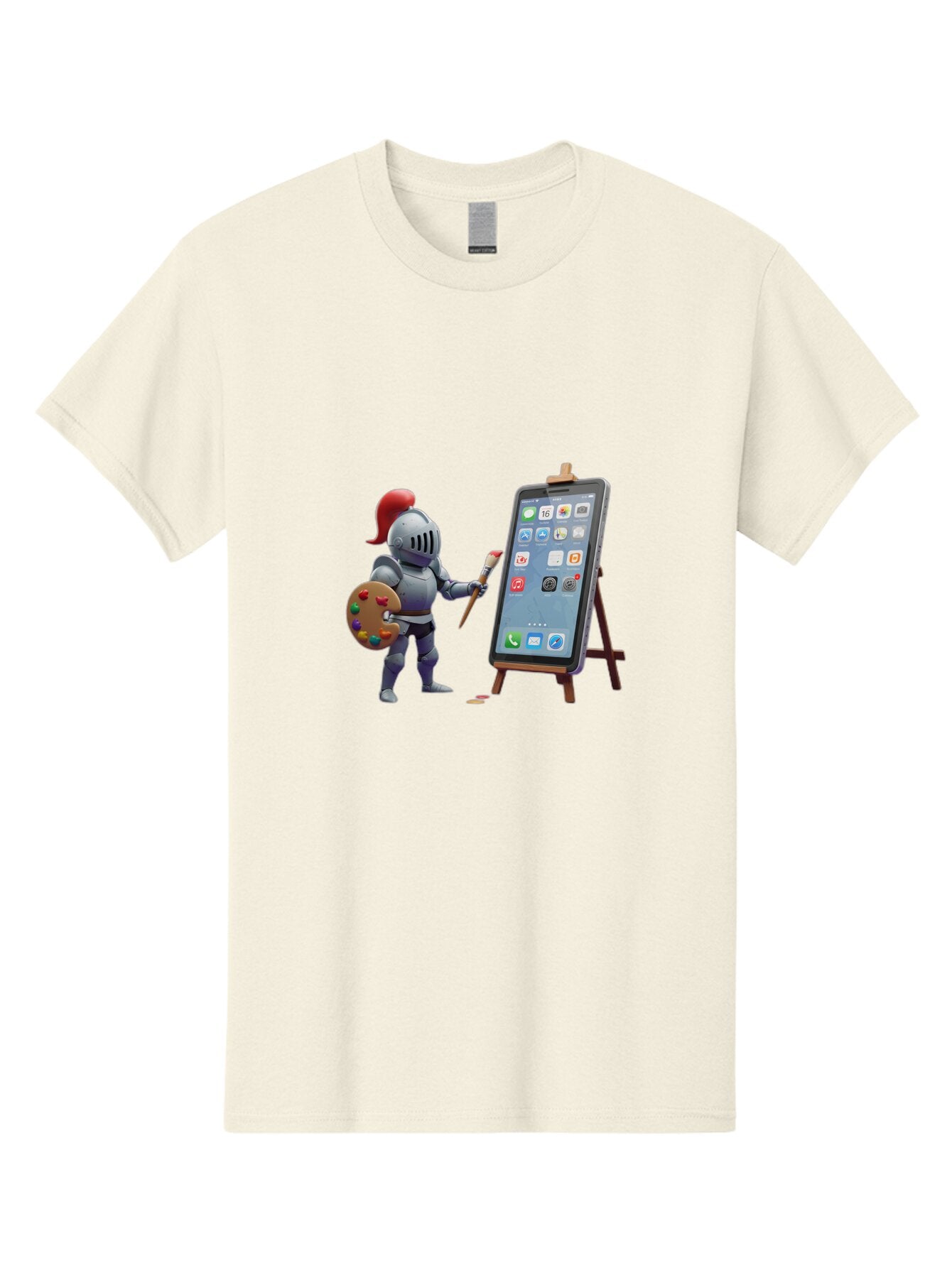 Knight-Painting-Iphone Men'S Graphic Tee, 100% Cotton, Comfortable Casual Summer Wear, Machine Washable, Vintage Camera, Old Camera, Antique Camera, Black Camera, Classic Photography, Photography Equipment, Nostalgic Device, Film Camera, Bar037 13