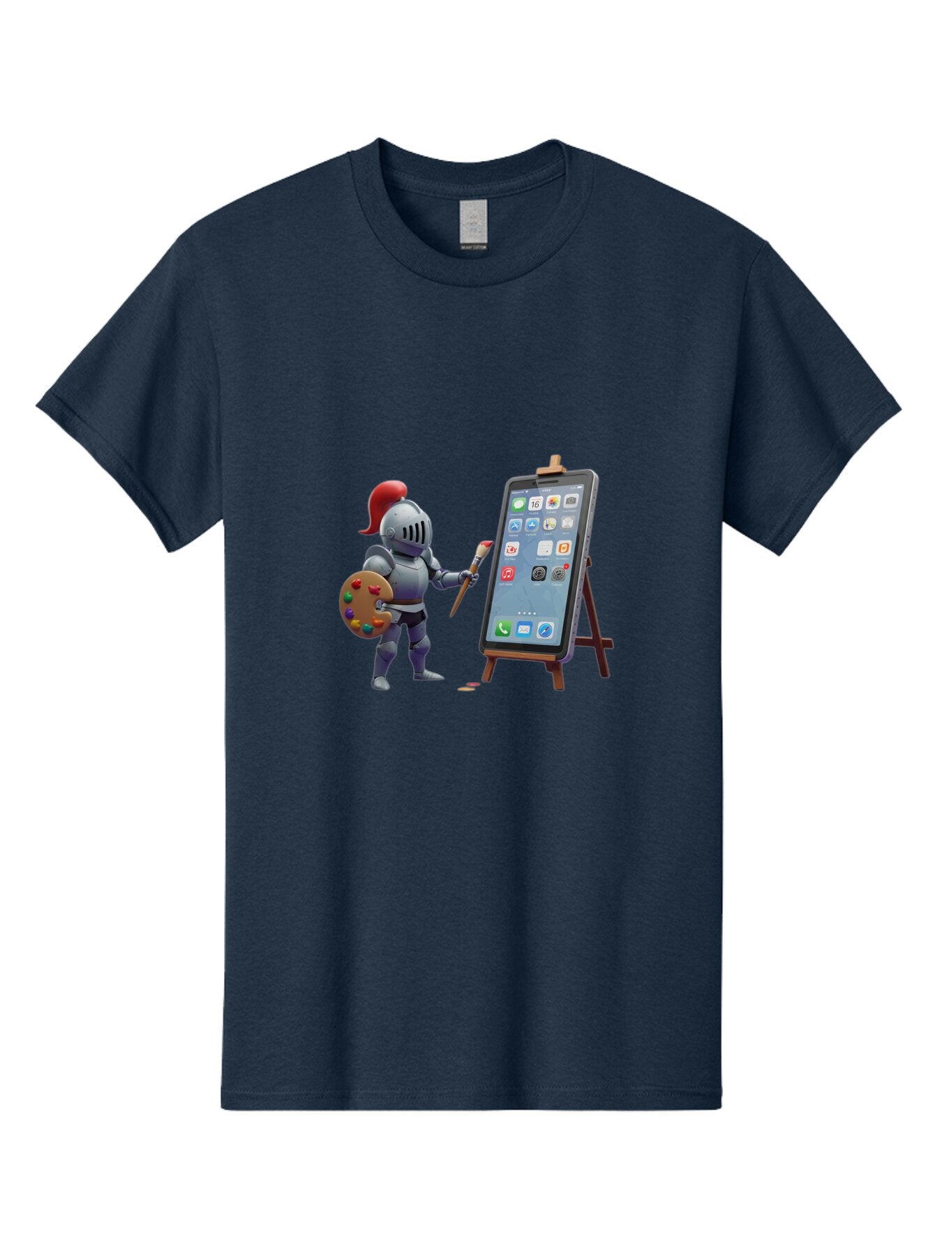 Knight-Painting-Iphone Men'S Graphic Tee, 100% Cotton, Comfortable Casual Summer Wear, Machine Washable, Vintage Camera, Old Camera, Antique Camera, Black Camera, Classic Photography, Photography Equipment, Nostalgic Device, Film Camera, Bar037 12