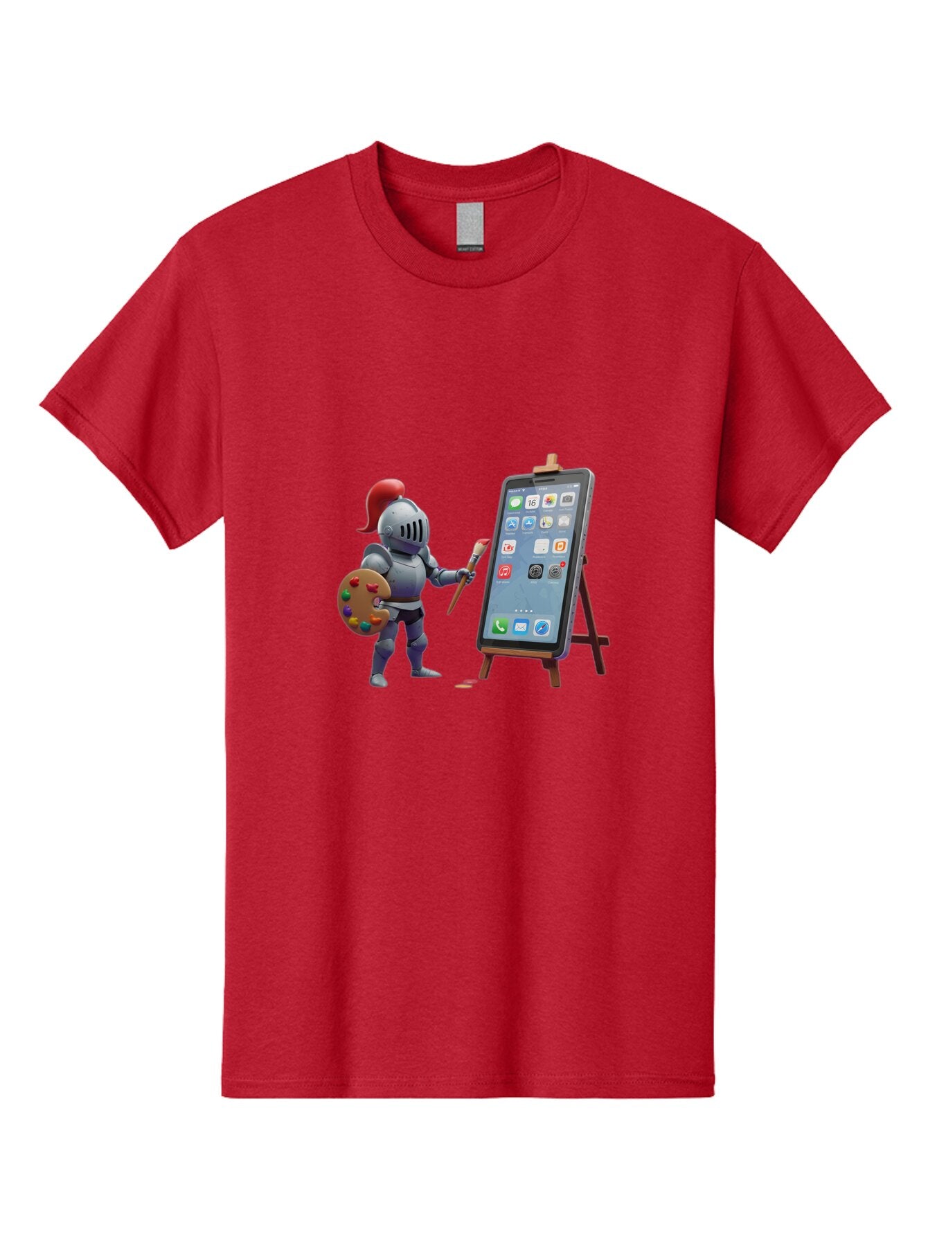 Knight-Painting-Iphone Men'S Graphic Tee, 100% Cotton, Comfortable Casual Summer Wear, Machine Washable, Vintage Camera, Old Camera, Antique Camera, Black Camera, Classic Photography, Photography Equipment, Nostalgic Device, Film Camera, Bar037 3