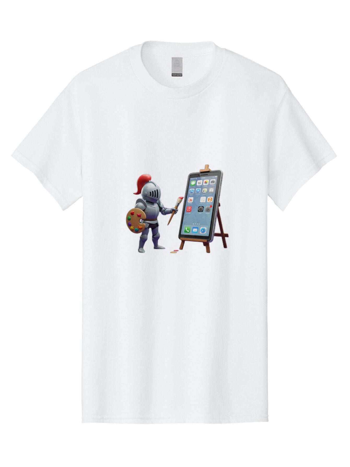 Knight-Painting-Iphone Men'S Graphic Tee, 100% Cotton, Comfortable Casual Summer Wear, Machine Washable, Vintage Camera, Old Camera, Antique Camera, Black Camera, Classic Photography, Photography Equipment, Nostalgic Device, Film Camera, Bar037 14