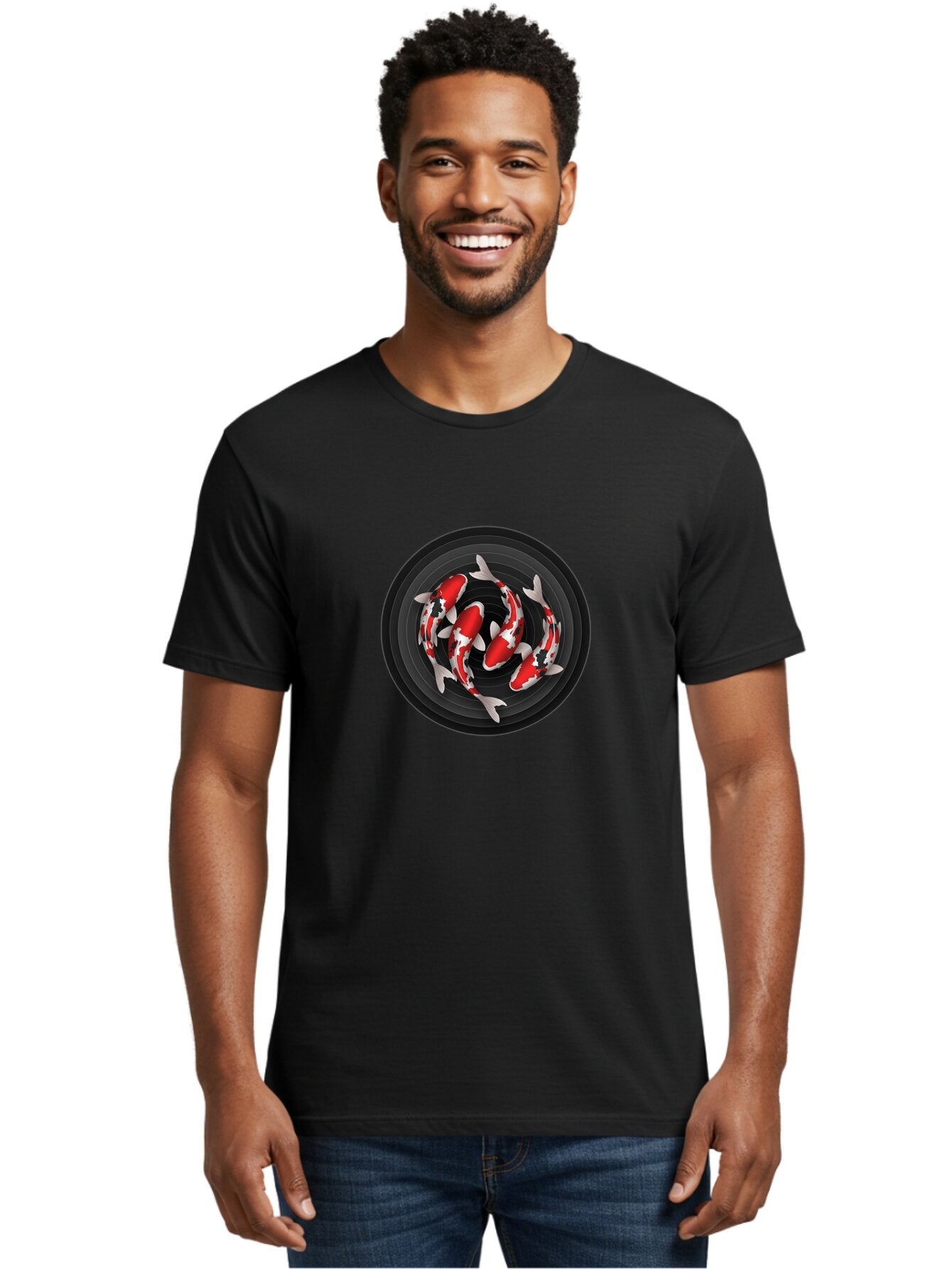 Koi-Fish-1 Men'S Graphic Tee, 100% Cotton, Comfortable Casual Summer Wear, Machine Washable, Vintage Camera, Old Camera, Antique Camera, Black Camera, Classic Photography, Photography Equipment, Nostalgic Device, Film Camera, Camera Art Bar040 29