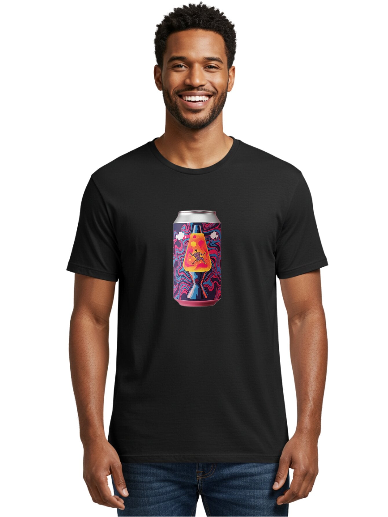 Lava-Lamp-Beer-Can Men'S Graphic Tee, 100% Cotton, Comfortable Casual Summer Wear, Machine Washable, Vintage Camera, Old Camera, Antique Camera, Black Camera, Classic Photography, Photography Equipment, Nostalgic Device, Film Camera, Bar059 22