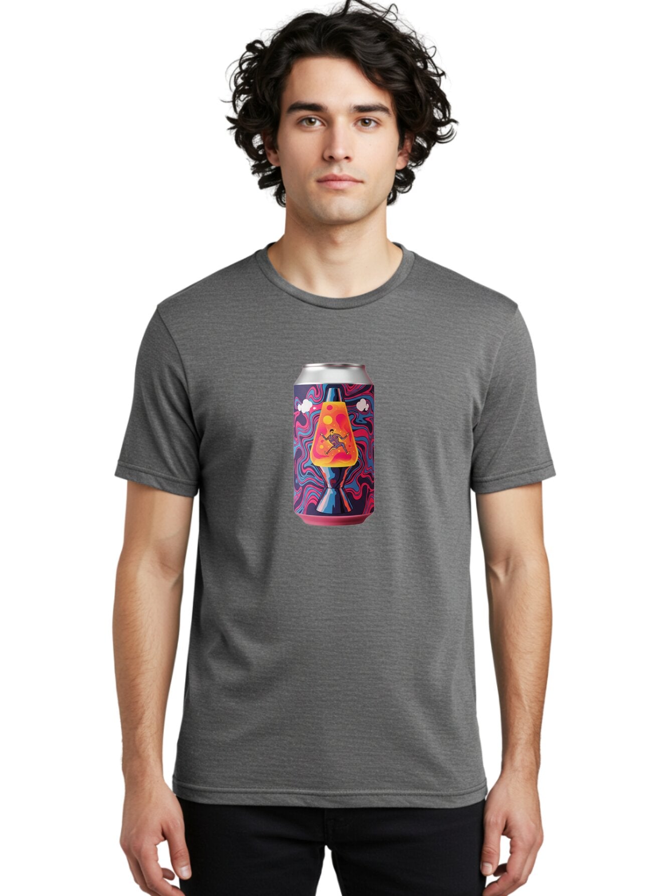 Lava-Lamp-Beer-Can Men'S Graphic Tee, 100% Cotton, Comfortable Casual Summer Wear, Machine Washable, Vintage Camera, Old Camera, Antique Camera, Black Camera, Classic Photography, Photography Equipment, Nostalgic Device, Film Camera, Bar059 18