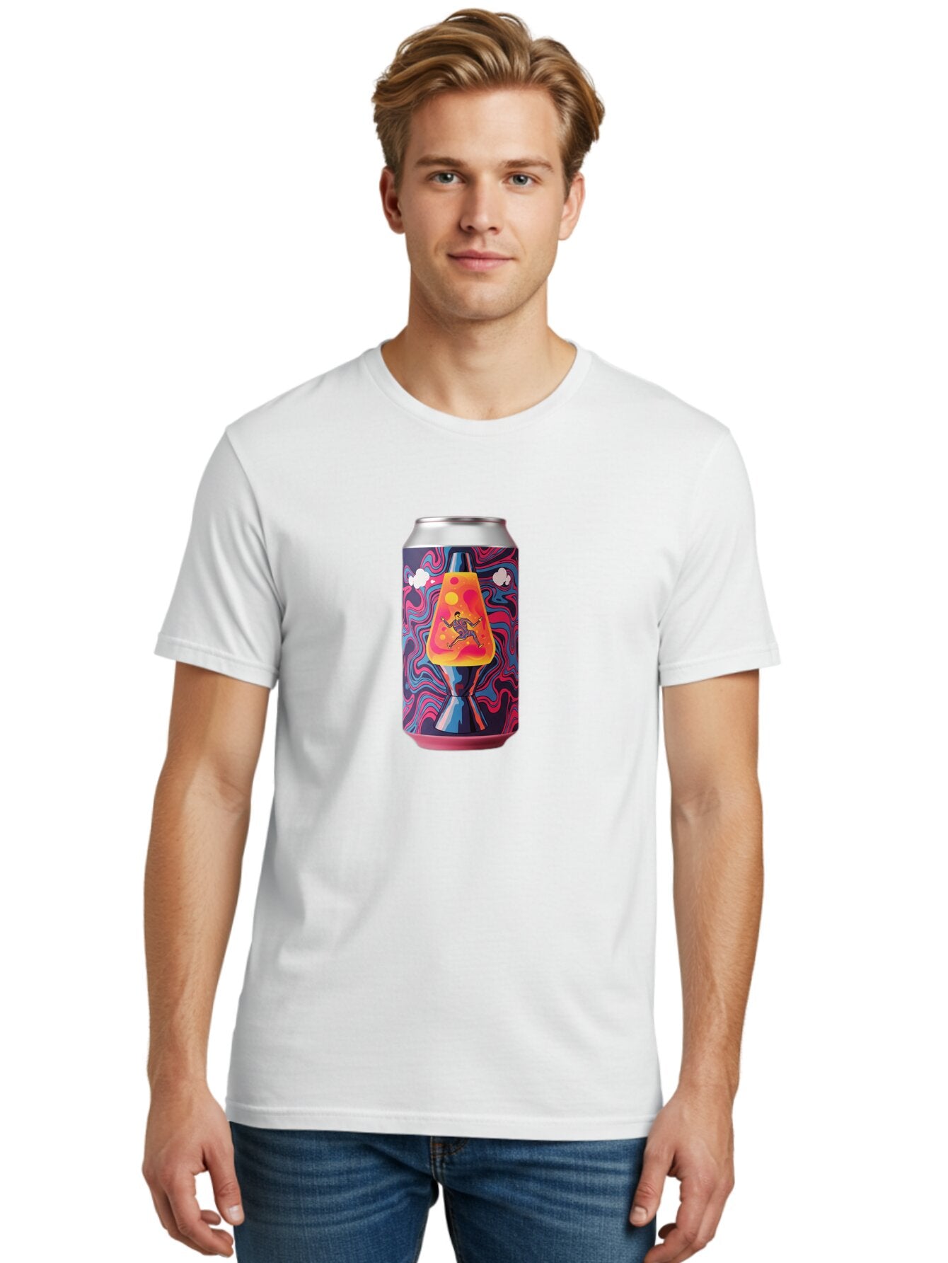Lava-Lamp-Beer-Can Men'S Graphic Tee, 100% Cotton, Comfortable Casual Summer Wear, Machine Washable, Vintage Camera, Old Camera, Antique Camera, Black Camera, Classic Photography, Photography Equipment, Nostalgic Device, Film Camera, Bar059 19