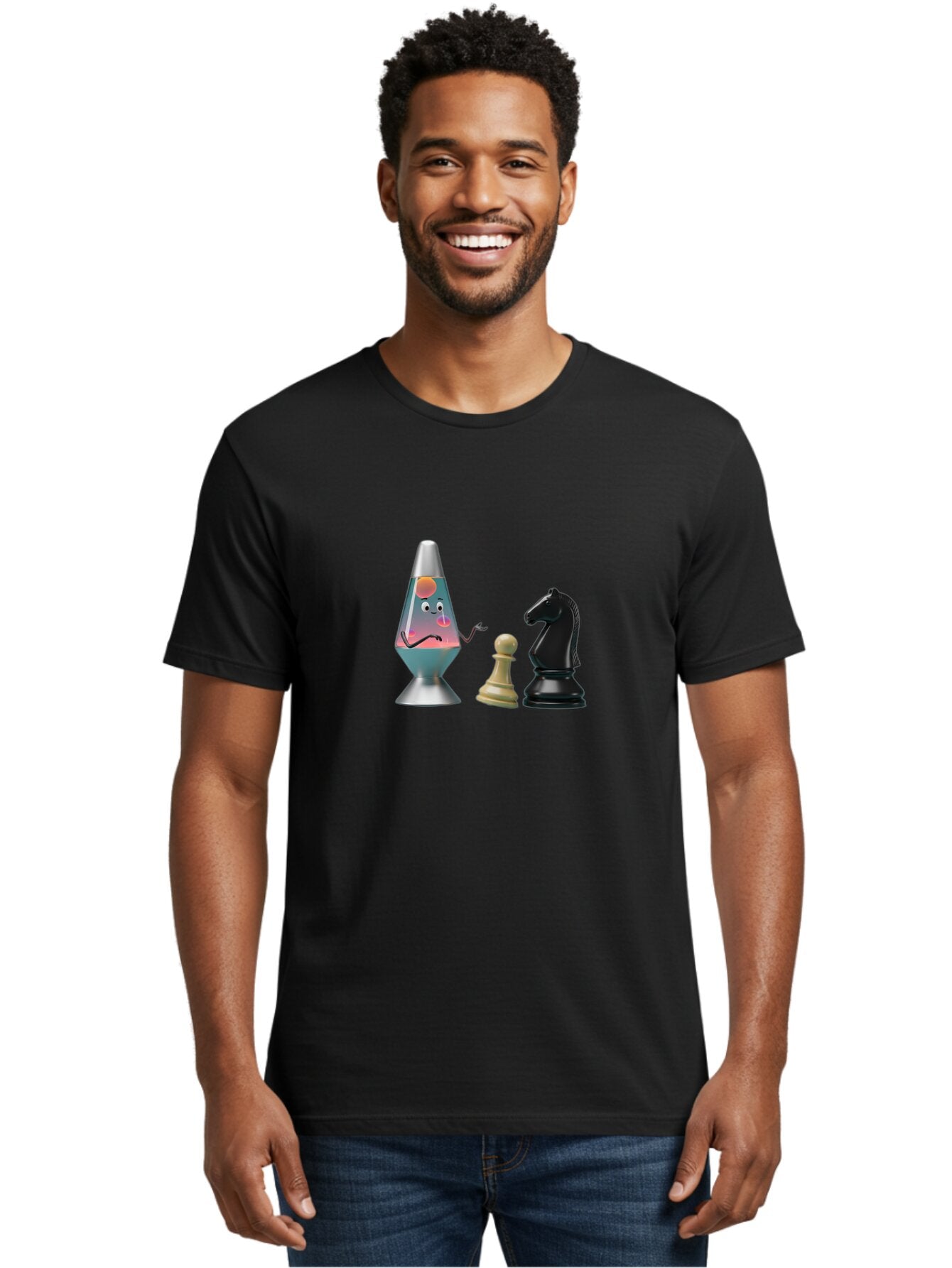 Lava-Lamp-Character-And-Chess-Pieces Men'S Graphic Tee, 100% Cotton, Comfortable Casual Summer Wear, Machine Washable, Vintage Camera, Old Camera, Antique Camera, Black Camera, Classic Photography, Photography Equipment, Nostalgic Device, Bar061 30