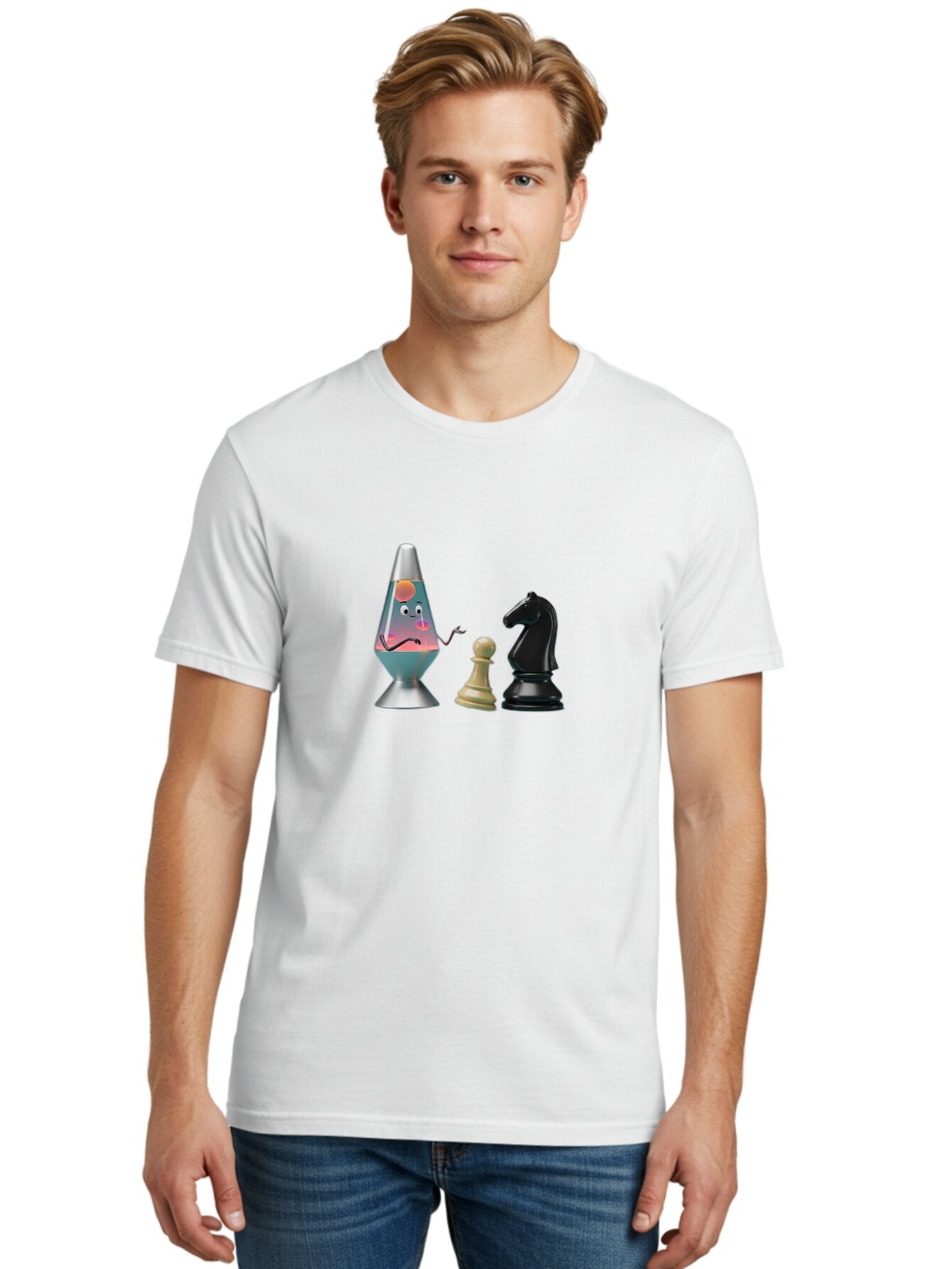 Lava-Lamp-Character-And-Chess-Pieces Men'S Graphic Tee, 100% Cotton, Comfortable Casual Summer Wear, Machine Washable, Vintage Camera, Old Camera, Antique Camera, Black Camera, Classic Photography, Photography Equipment, Nostalgic Device, Bar061 20