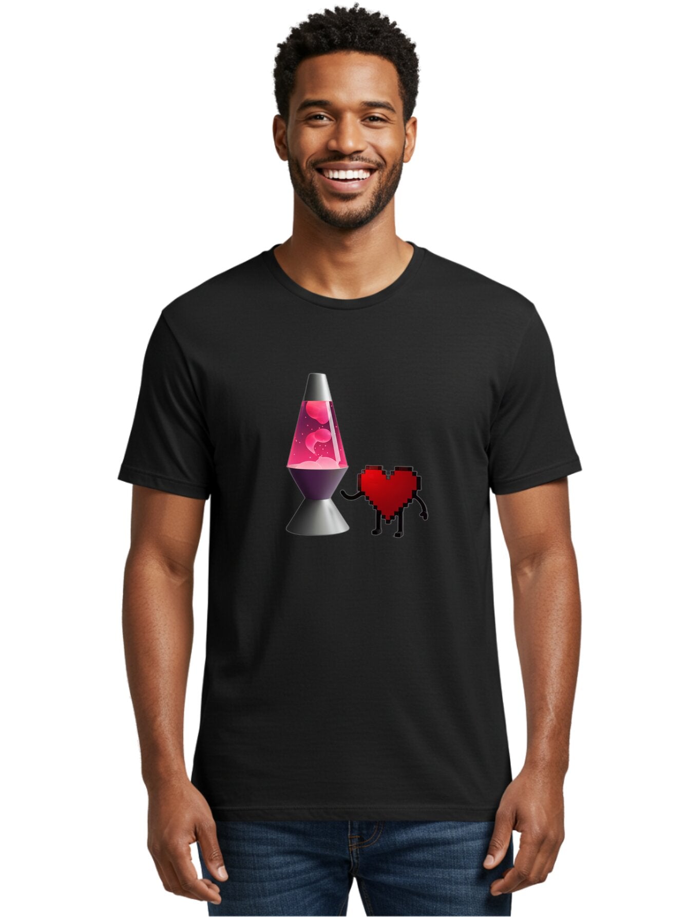 Lava-Lamp-Heart Men'S Graphic Tee, 100% Cotton, Comfortable Casual Summer Wear, Machine Washable, Vintage Camera, Old Camera, Antique Camera, Black Camera, Classic Photography, Photography Equipment, Nostalgic Device, Film Camera, Camera Art Bar064 29