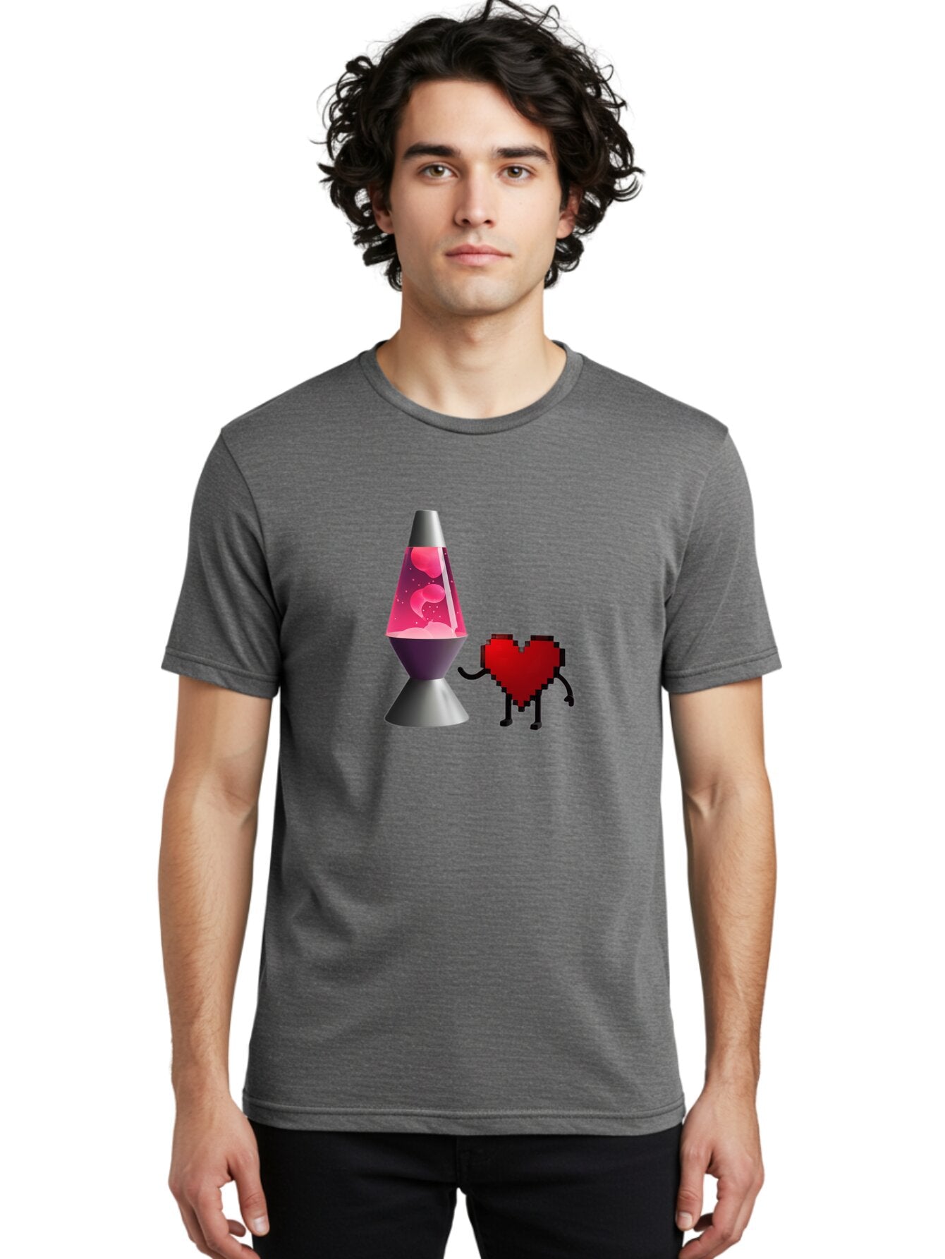 Lava-Lamp-Heart Men'S Graphic Tee, 100% Cotton, Comfortable Casual Summer Wear, Machine Washable, Vintage Camera, Old Camera, Antique Camera, Black Camera, Classic Photography, Photography Equipment, Nostalgic Device, Film Camera, Camera Art Bar064 28
