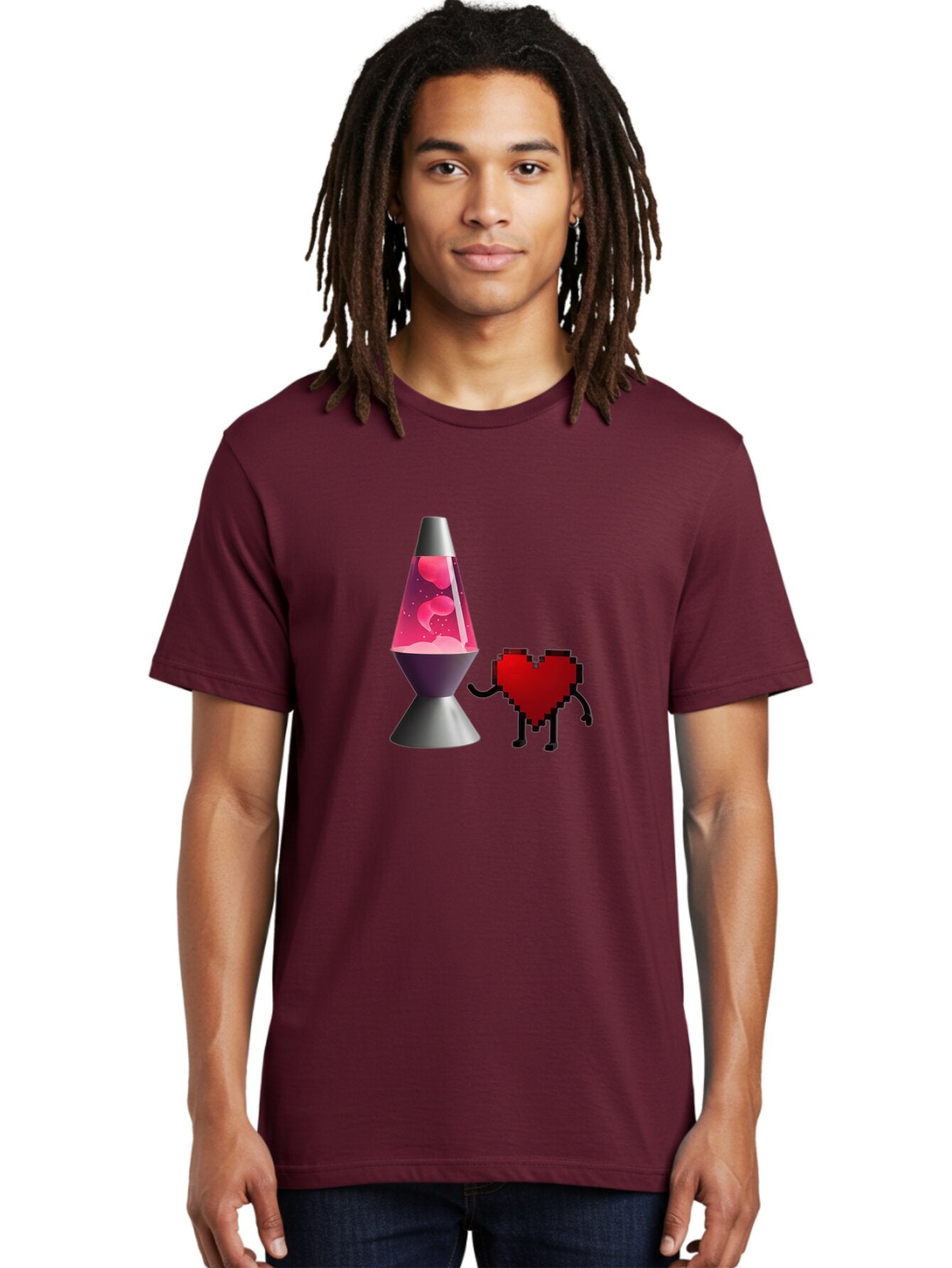 Lava-Lamp-Heart Men'S Graphic Tee, 100% Cotton, Comfortable Casual Summer Wear, Machine Washable, Vintage Camera, Old Camera, Antique Camera, Black Camera, Classic Photography, Photography Equipment, Nostalgic Device, Film Camera, Camera Art Bar064 25