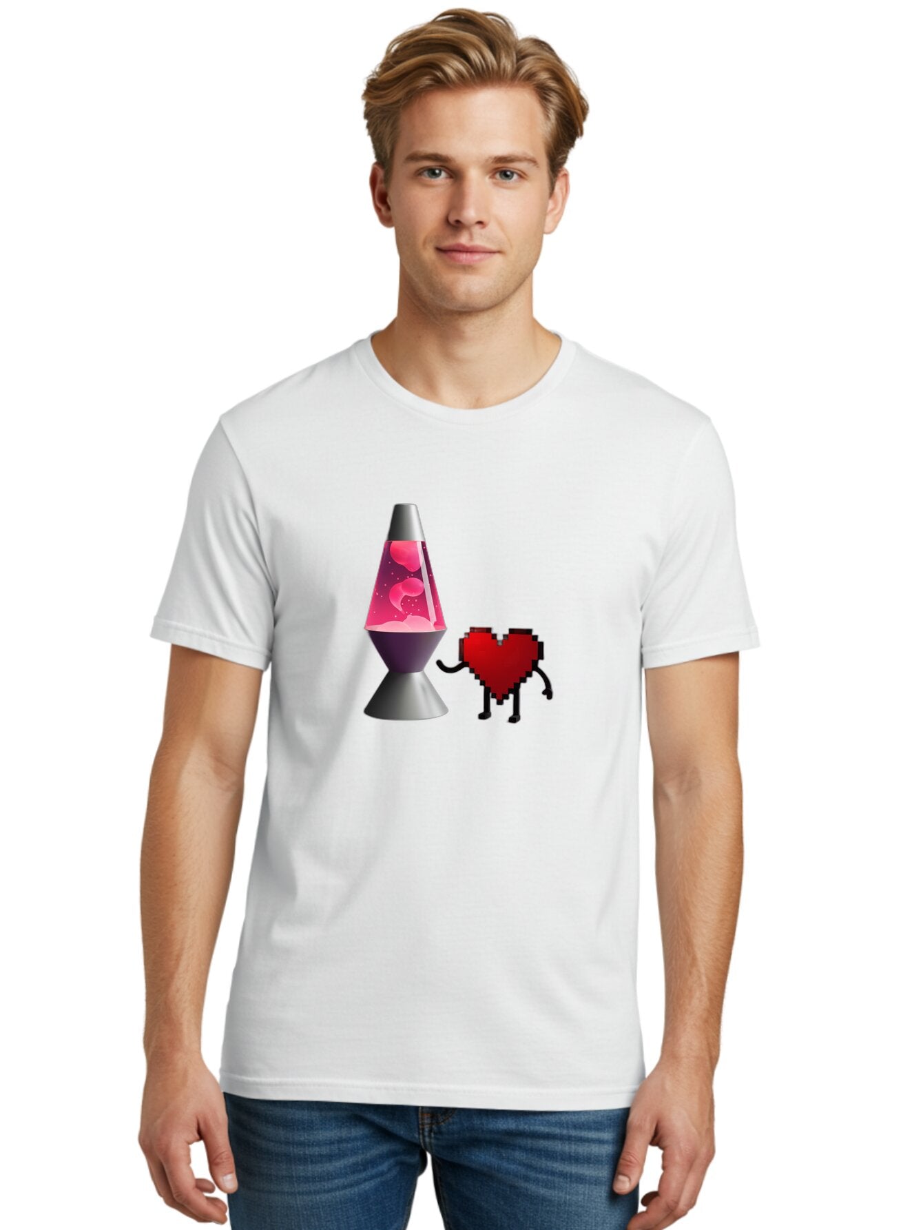 Lava-Lamp-Heart Men'S Graphic Tee, 100% Cotton, Comfortable Casual Summer Wear, Machine Washable, Vintage Camera, Old Camera, Antique Camera, Black Camera, Classic Photography, Photography Equipment, Nostalgic Device, Film Camera, Camera Art Bar064 17