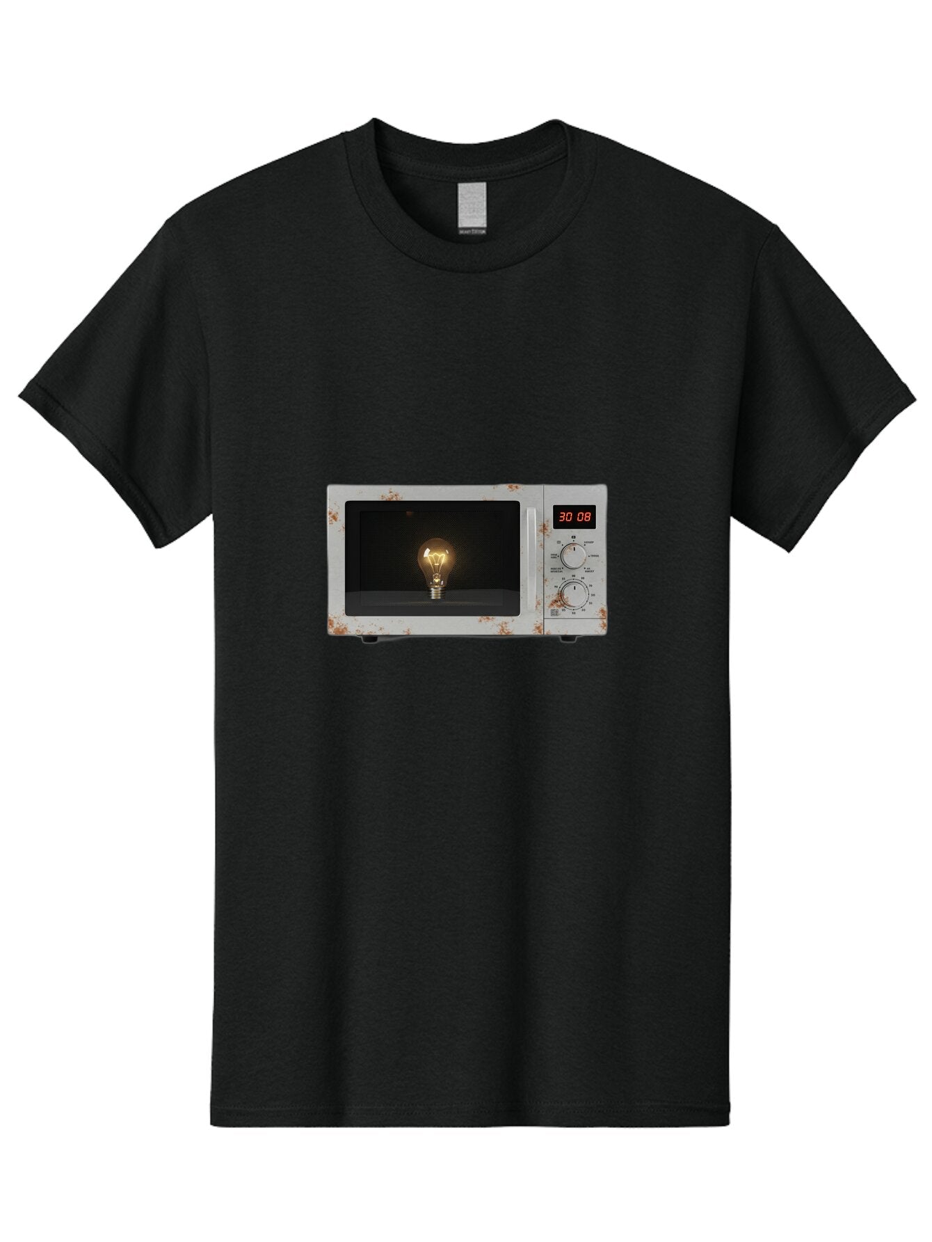 Light-Bulb-In-Microwave Men'S Graphic Tee, 100% Cotton, Comfortable Casual Summer Wear, Machine Washable, Vintage Camera, Old Camera, Antique Camera, Black Camera, Classic Photography, Photography Equipment, Nostalgic Device, Film Camera, Bar075 4