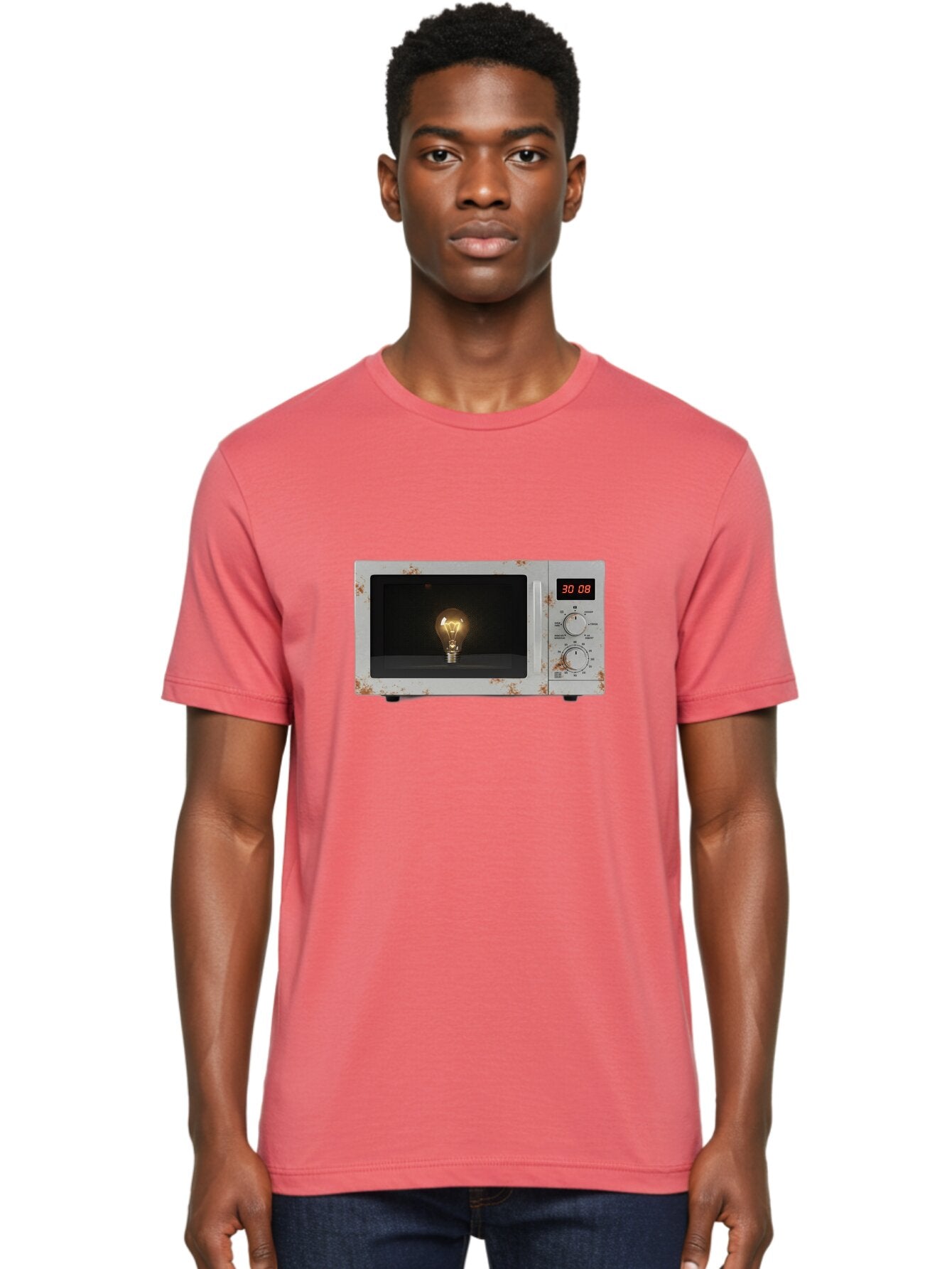 Light-Bulb-In-Microwave Men'S Graphic Tee, 100% Cotton, Comfortable Casual Summer Wear, Machine Washable, Vintage Camera, Old Camera, Antique Camera, Black Camera, Classic Photography, Photography Equipment, Nostalgic Device, Film Camera, Bar075 20