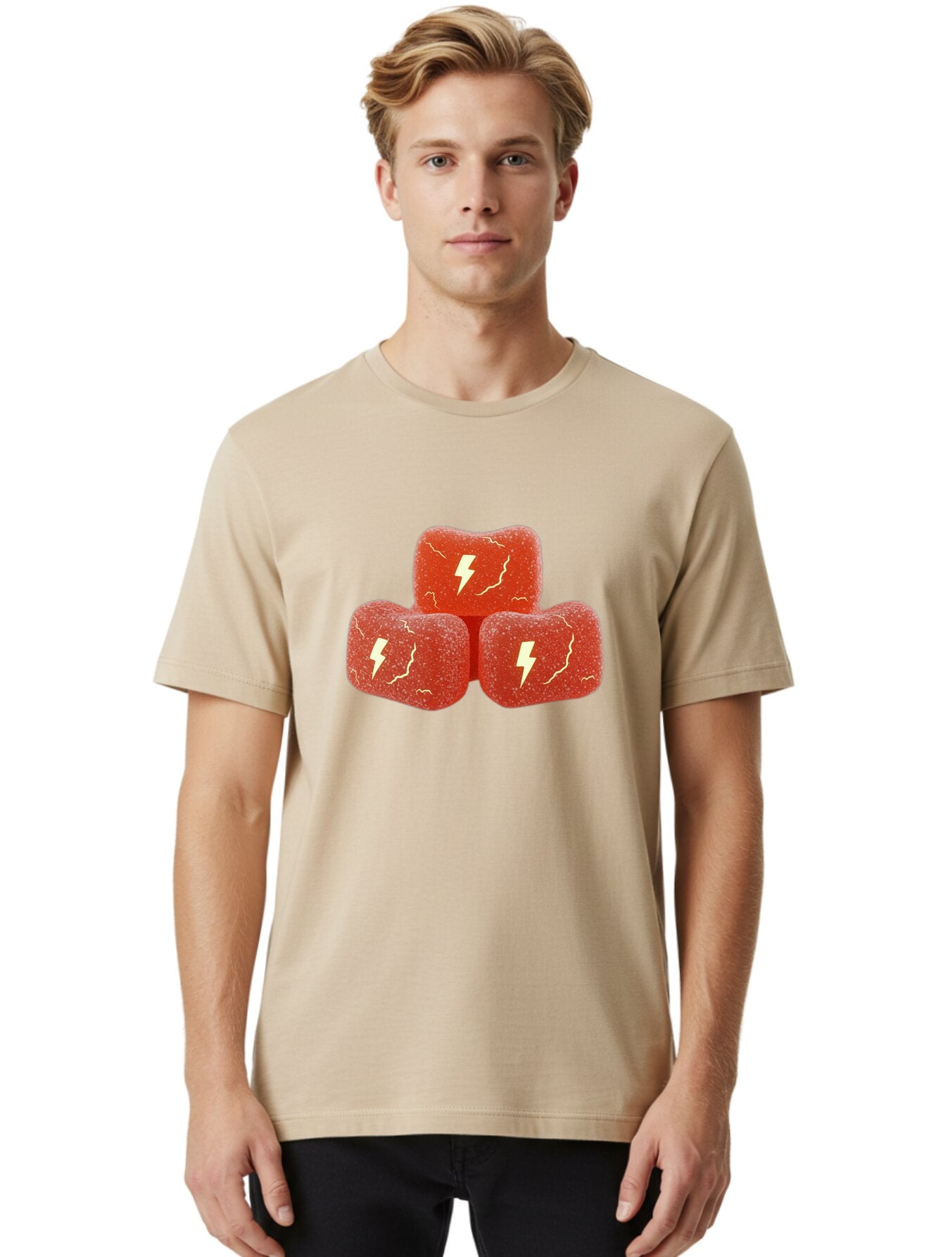 Lightning-Bolt-Gummies Men'S Graphic Tee, 100% Cotton, Comfortable Casual Summer Wear, Machine Washable, Vintage Camera, Old Camera, Antique Camera, Black Camera, Classic Photography, Photography Equipment, Nostalgic Device, Film Camera, Bar076 28