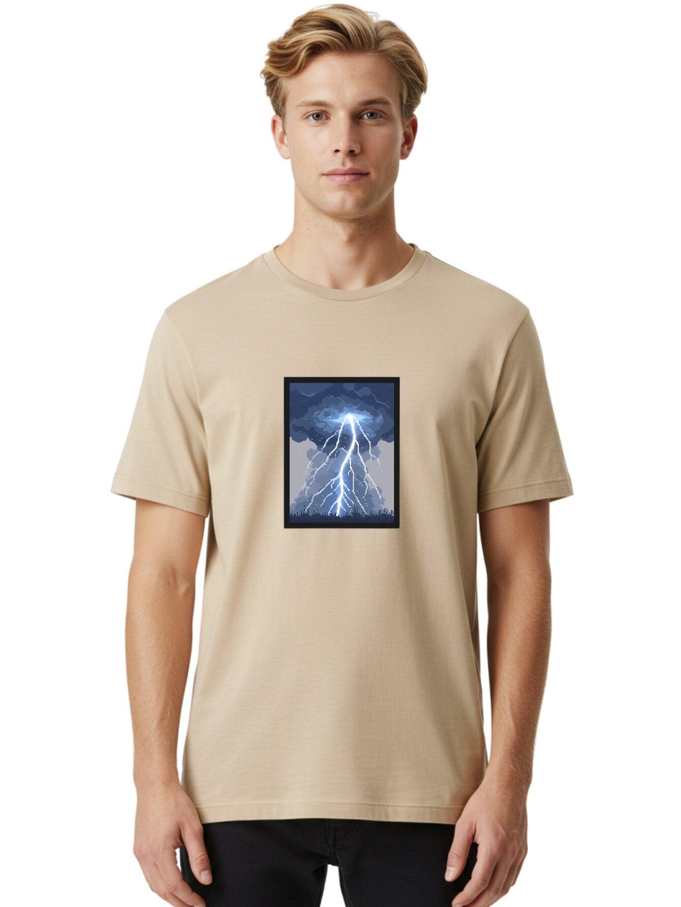 Lightning-Storm Men'S Graphic Tee, 100% Cotton, Comfortable Casual Summer Wear, Machine Washable, Vintage Camera, Old Camera, Antique Camera, Black Camera, Classic Photography, Photography Equipment, Nostalgic Device, Film Camera, Camera Art Bar077 29