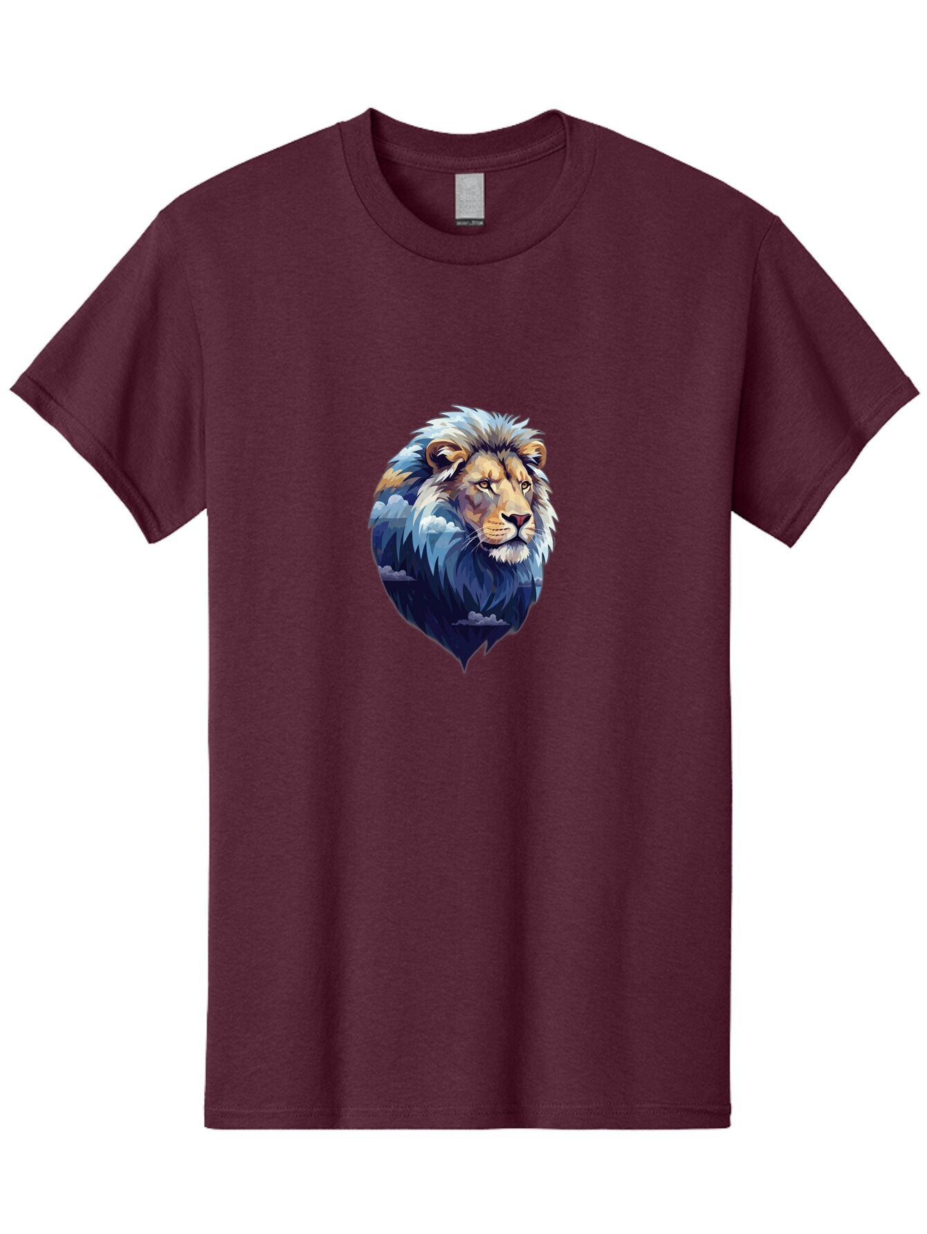 Lion-Double-Exposure Men'S Graphic Tee, 100% Cotton, Comfortable Casual Summer Wear, Machine Washable, Vintage Camera, Old Camera, Antique Camera, Black Camera, Classic Photography, Photography Equipment, Nostalgic Device, Film Camera, Bar081 4