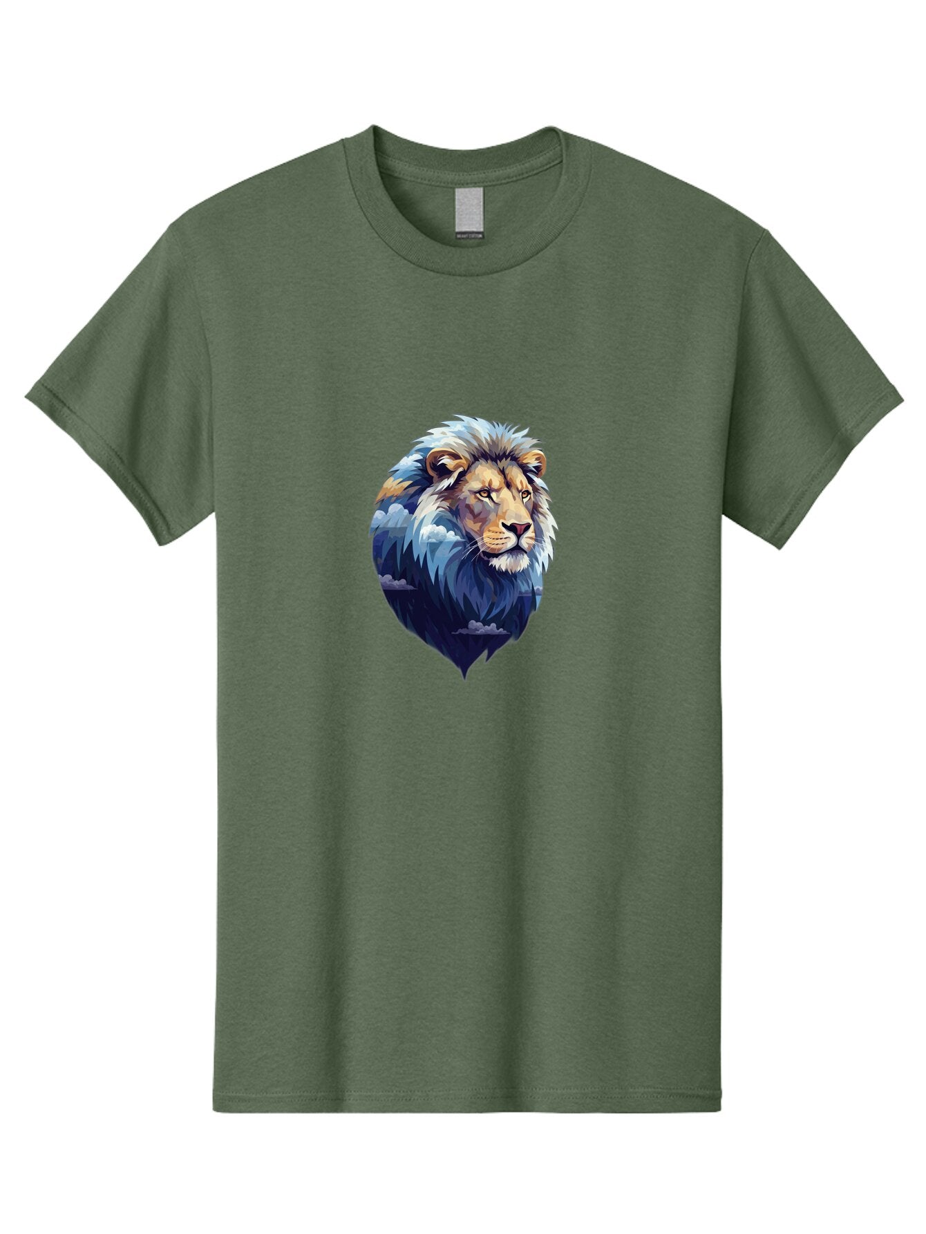 Lion-Double-Exposure Men'S Graphic Tee, 100% Cotton, Comfortable Casual Summer Wear, Machine Washable, Vintage Camera, Old Camera, Antique Camera, Black Camera, Classic Photography, Photography Equipment, Nostalgic Device, Film Camera, Bar081 14