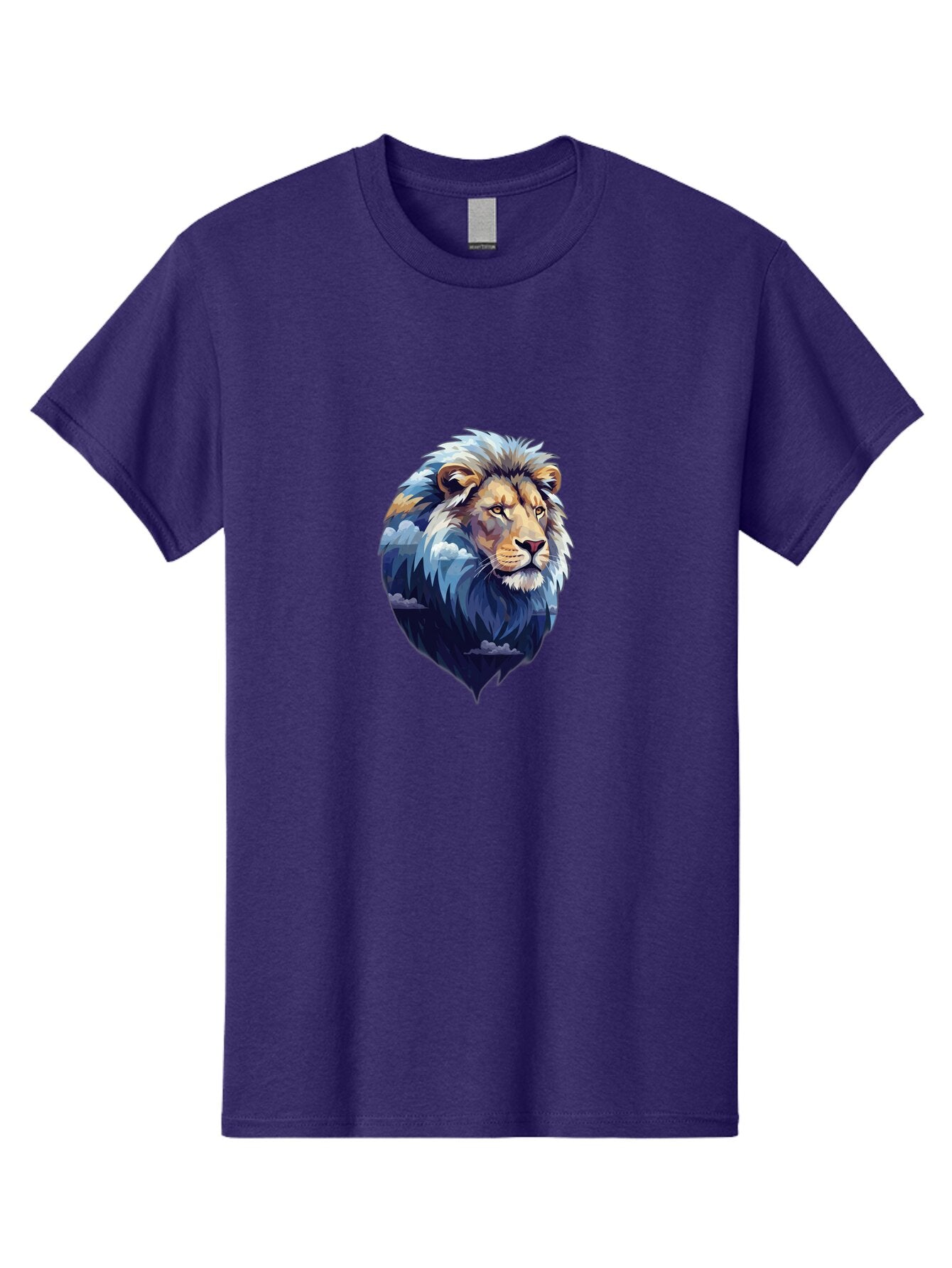 Lion-Double-Exposure Men'S Graphic Tee, 100% Cotton, Comfortable Casual Summer Wear, Machine Washable, Vintage Camera, Old Camera, Antique Camera, Black Camera, Classic Photography, Photography Equipment, Nostalgic Device, Film Camera, Bar081 6