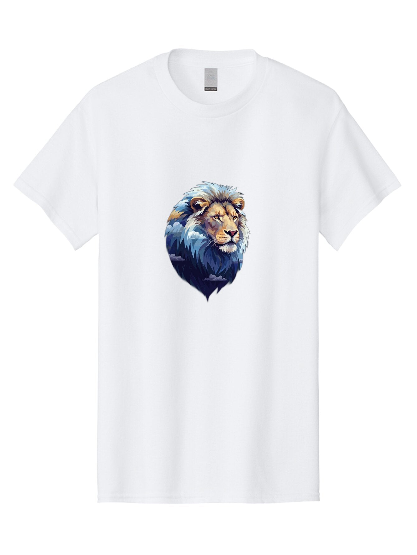 Lion-Double-Exposure Men'S Graphic Tee, 100% Cotton, Comfortable Casual Summer Wear, Machine Washable, Vintage Camera, Old Camera, Antique Camera, Black Camera, Classic Photography, Photography Equipment, Nostalgic Device, Film Camera, Bar081 8