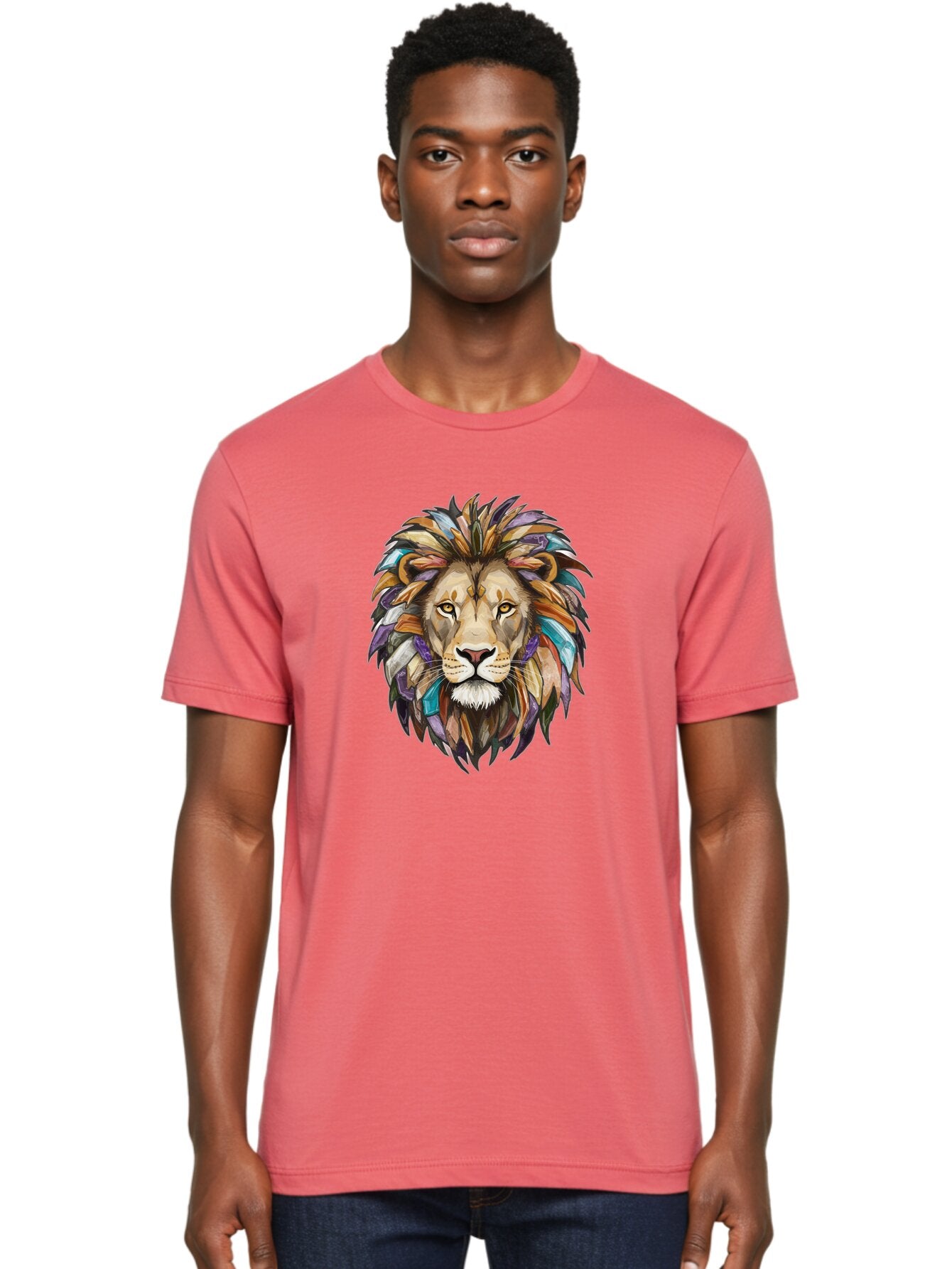 Lion-Head-2 Men'S Graphic Tee, 100% Cotton, Comfortable Casual Summer Wear, Machine Washable, Vintage Camera, Old Camera, Antique Camera, Black Camera, Classic Photography, Photography Equipment, Nostalgic Device, Film Camera, Camera Art Bar083 16