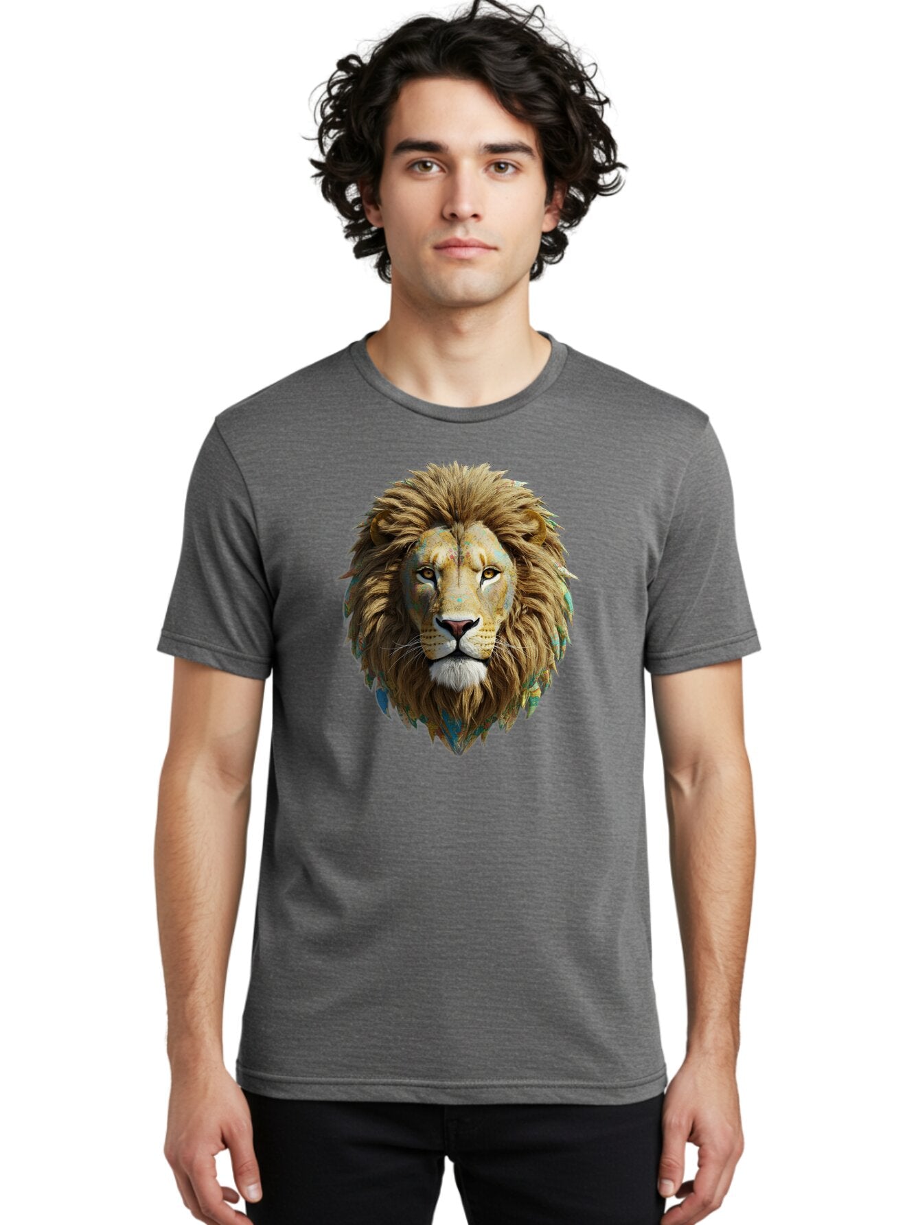 Lion-Head-3 Men'S Graphic Tee, 100% Cotton, Comfortable Casual Summer Wear, Machine Washable, Vintage Camera, Old Camera, Antique Camera, Black Camera, Classic Photography, Photography Equipment, Nostalgic Device, Film Camera, Camera Art Bar084 19