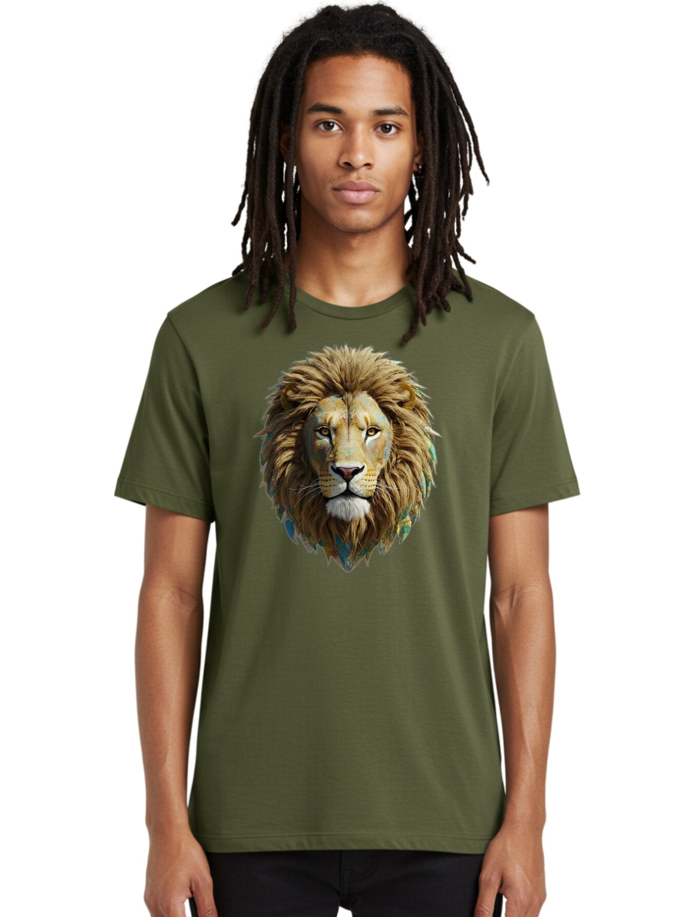 Lion-Head-3 Men'S Graphic Tee, 100% Cotton, Comfortable Casual Summer Wear, Machine Washable, Vintage Camera, Old Camera, Antique Camera, Black Camera, Classic Photography, Photography Equipment, Nostalgic Device, Film Camera, Camera Art Bar084 16
