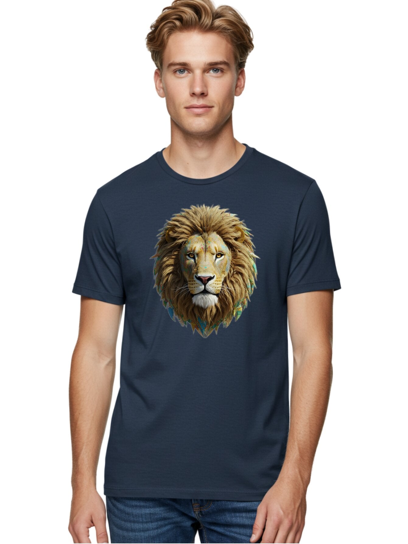 Lion-Head-3 Men'S Graphic Tee, 100% Cotton, Comfortable Casual Summer Wear, Machine Washable, Vintage Camera, Old Camera, Antique Camera, Black Camera, Classic Photography, Photography Equipment, Nostalgic Device, Film Camera, Camera Art Bar084 17