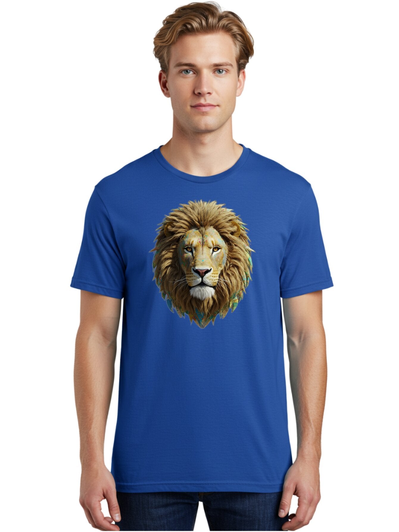 Lion-Head-3 Men'S Graphic Tee, 100% Cotton, Comfortable Casual Summer Wear, Machine Washable, Vintage Camera, Old Camera, Antique Camera, Black Camera, Classic Photography, Photography Equipment, Nostalgic Device, Film Camera, Camera Art Bar084 25