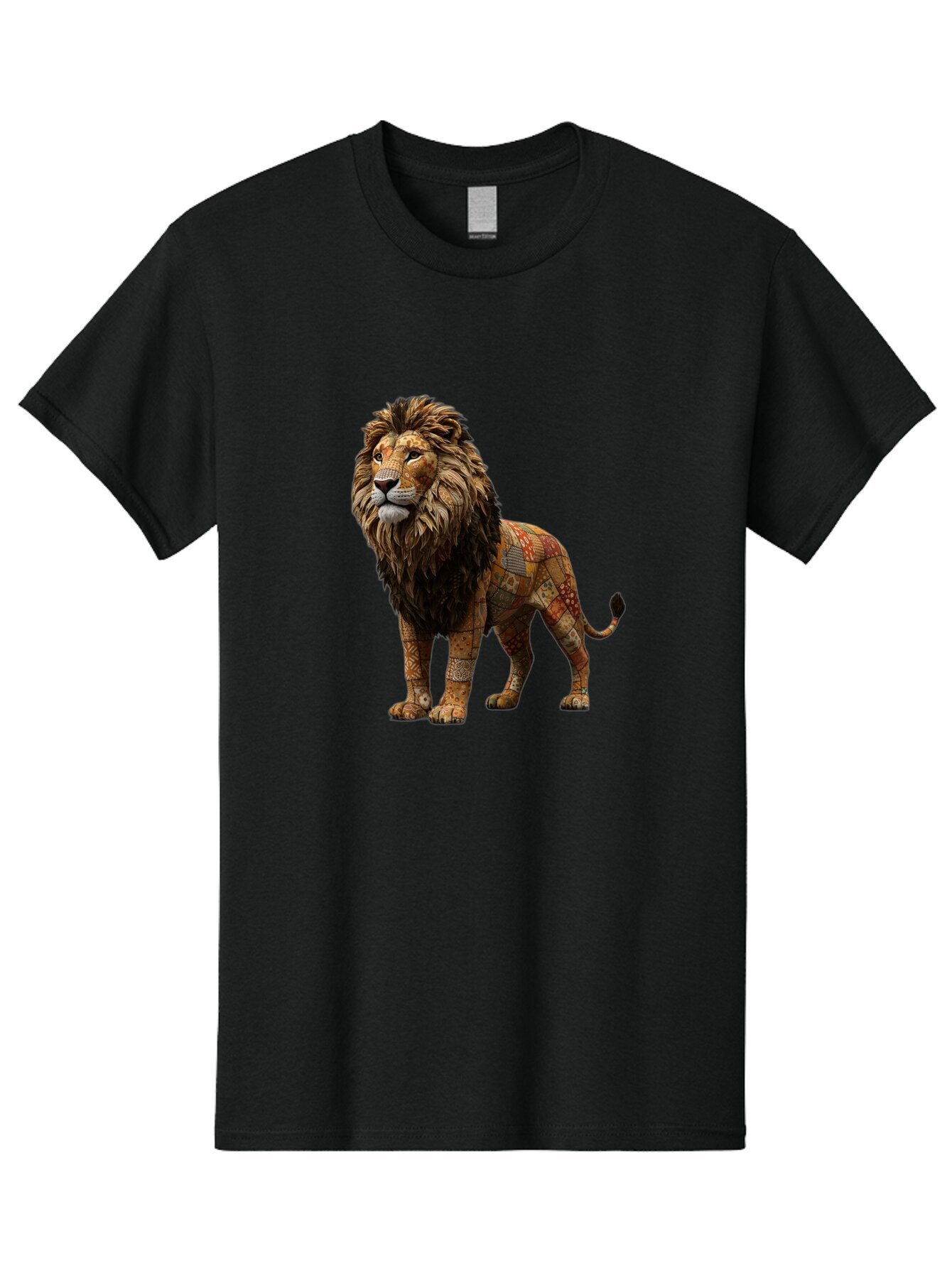 Lion-Mosaic Men'S Graphic Tee, 100% Cotton, Comfortable Casual Summer Wear, Machine Washable, Vintage Camera, Old Camera, Antique Camera, Black Camera, Classic Photography, Photography Equipment, Nostalgic Device, Film Camera, Camera Art Bar086 2