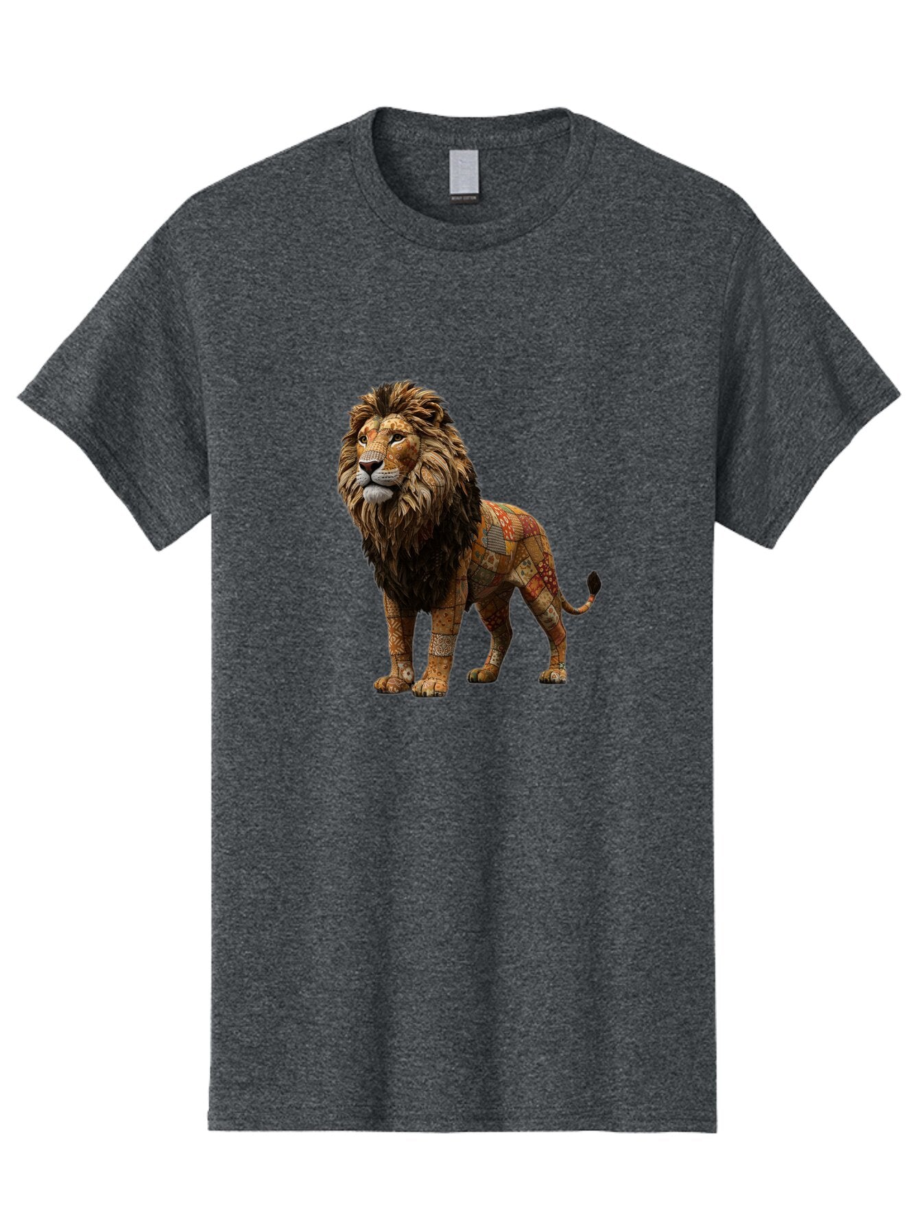 Lion-Mosaic Men'S Graphic Tee, 100% Cotton, Comfortable Casual Summer Wear, Machine Washable, Vintage Camera, Old Camera, Antique Camera, Black Camera, Classic Photography, Photography Equipment, Nostalgic Device, Film Camera, Camera Art Bar086 5