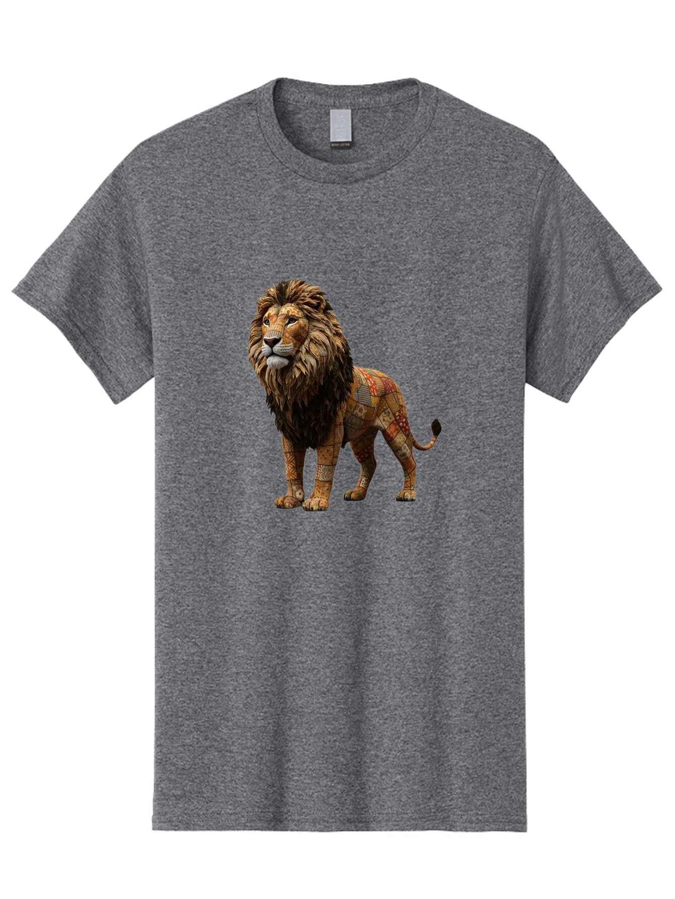 Lion-Mosaic Men'S Graphic Tee, 100% Cotton, Comfortable Casual Summer Wear, Machine Washable, Vintage Camera, Old Camera, Antique Camera, Black Camera, Classic Photography, Photography Equipment, Nostalgic Device, Film Camera, Camera Art Bar086 1