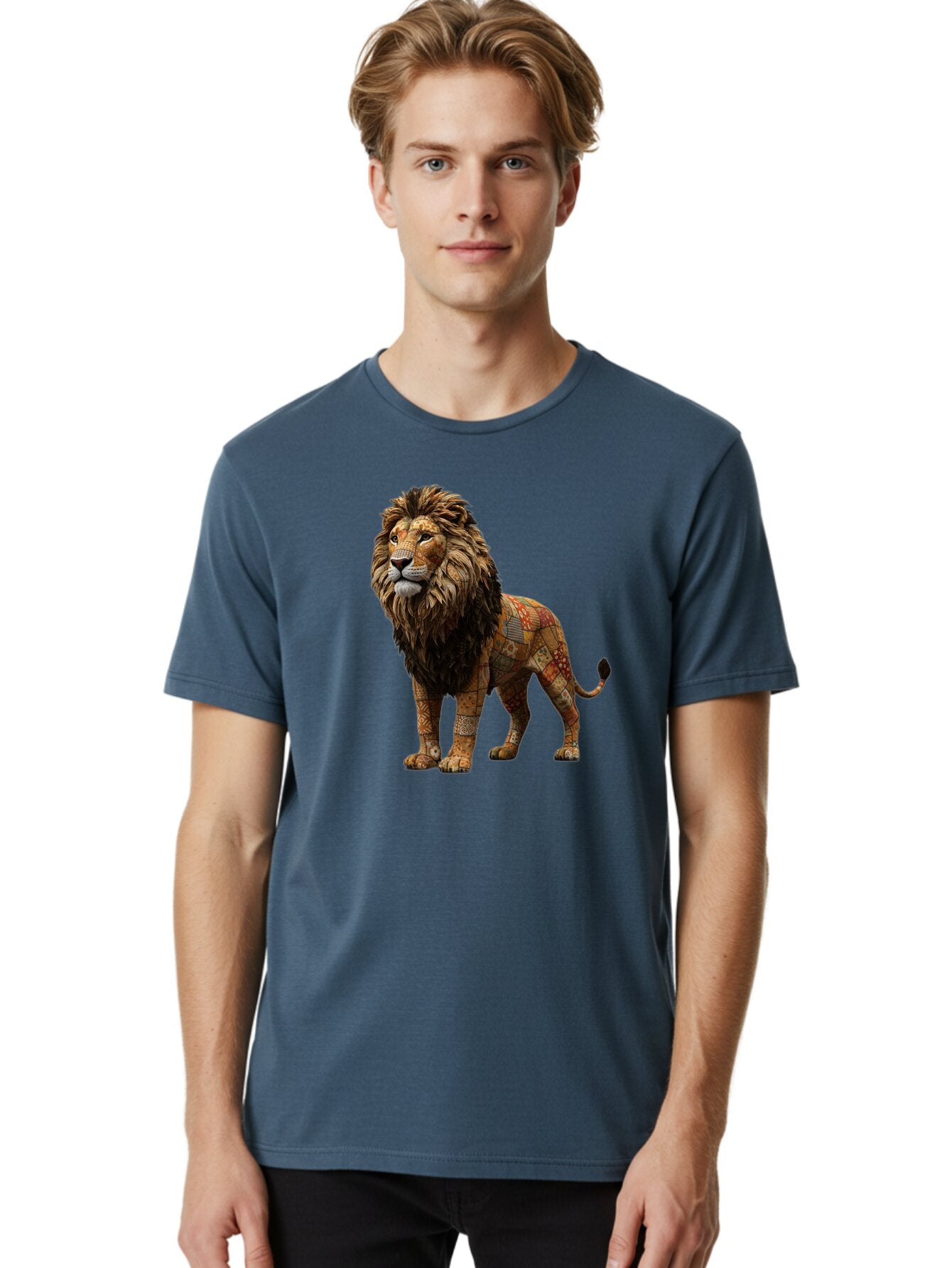Lion-Mosaic Men'S Graphic Tee, 100% Cotton, Comfortable Casual Summer Wear, Machine Washable, Vintage Camera, Old Camera, Antique Camera, Black Camera, Classic Photography, Photography Equipment, Nostalgic Device, Film Camera, Camera Art Bar086 26