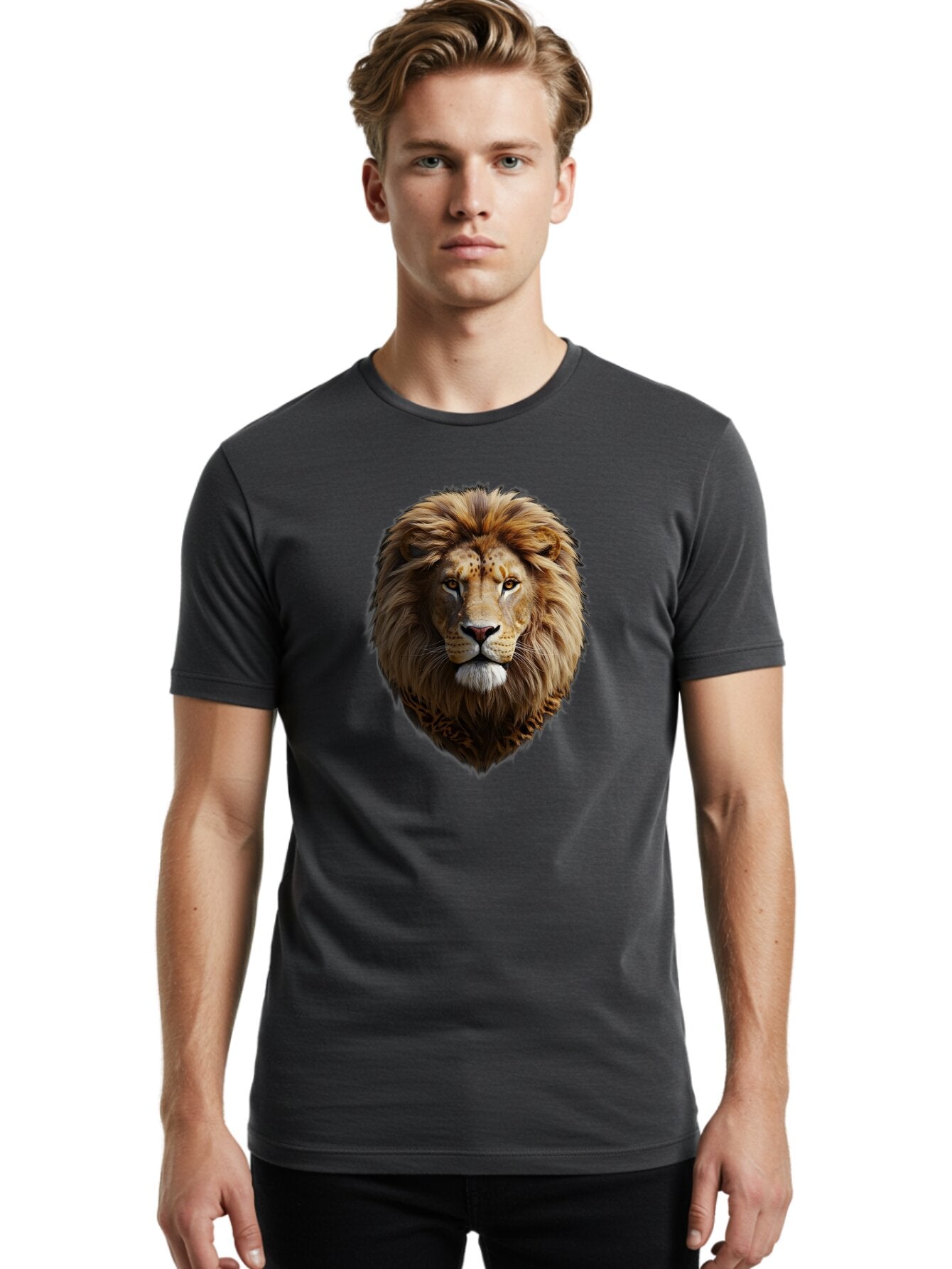Lion-Portrait Men'S Graphic Tee, 100% Cotton, Comfortable Casual Summer Wear, Machine Washable, Vintage Camera, Old Camera, Antique Camera, Black Camera, Classic Photography, Photography Equipment, Nostalgic Device, Film Camera, Camera Art Bar087 22