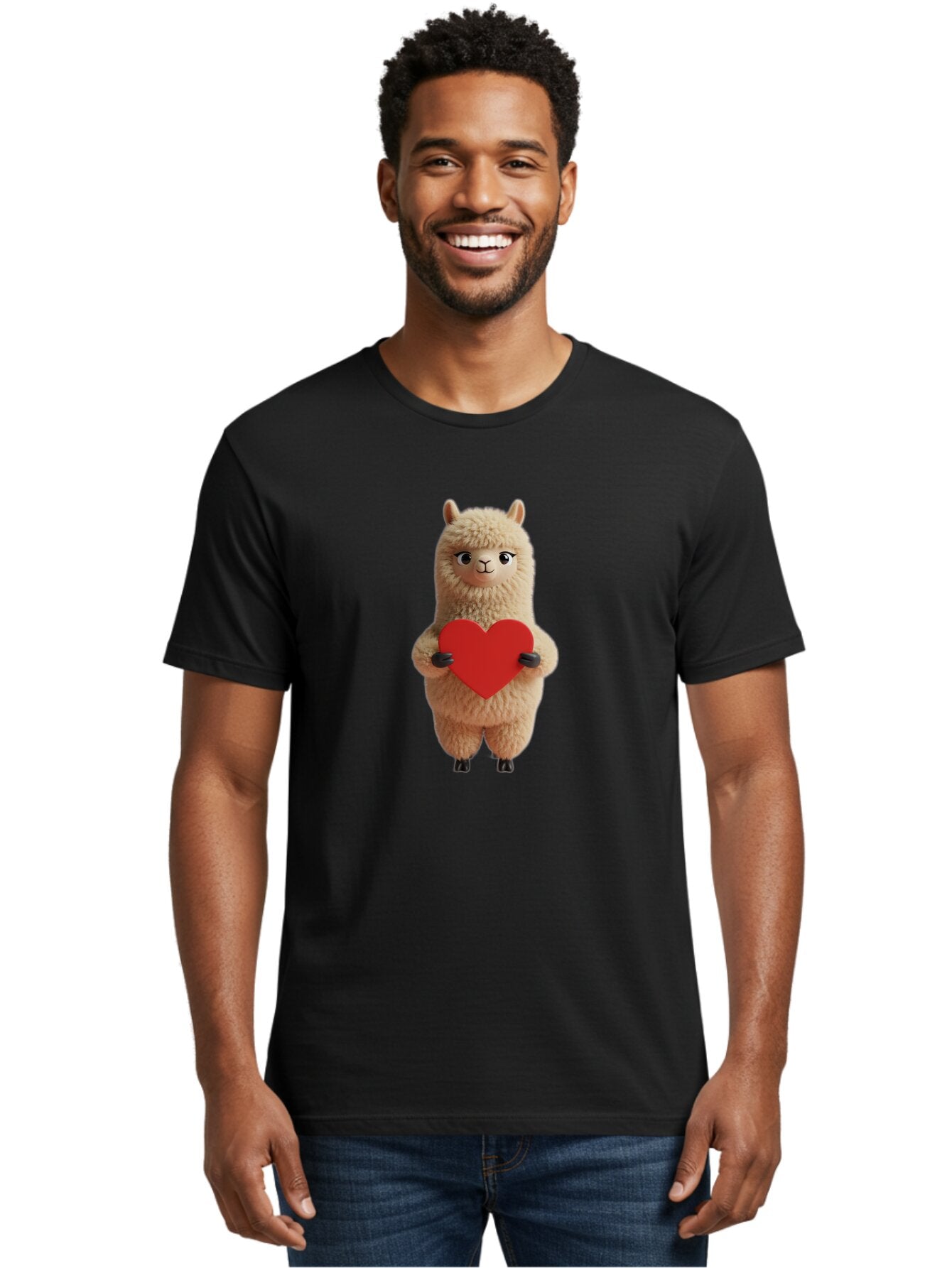 Llama-Holding-Heart Men'S Graphic Tee, 100% Cotton, Comfortable Casual Summer Wear, Machine Washable, Vintage Camera, Old Camera, Antique Camera, Black Camera, Classic Photography, Photography Equipment, Nostalgic Device, Film Camera, Bar092 28