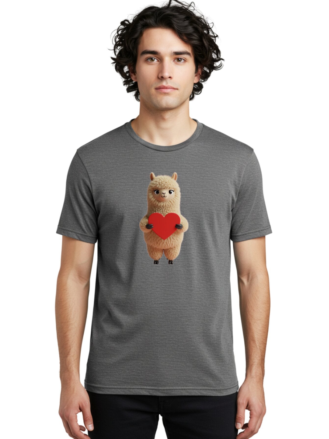 Llama-Holding-Heart Men'S Graphic Tee, 100% Cotton, Comfortable Casual Summer Wear, Machine Washable, Vintage Camera, Old Camera, Antique Camera, Black Camera, Classic Photography, Photography Equipment, Nostalgic Device, Film Camera, Bar092 27