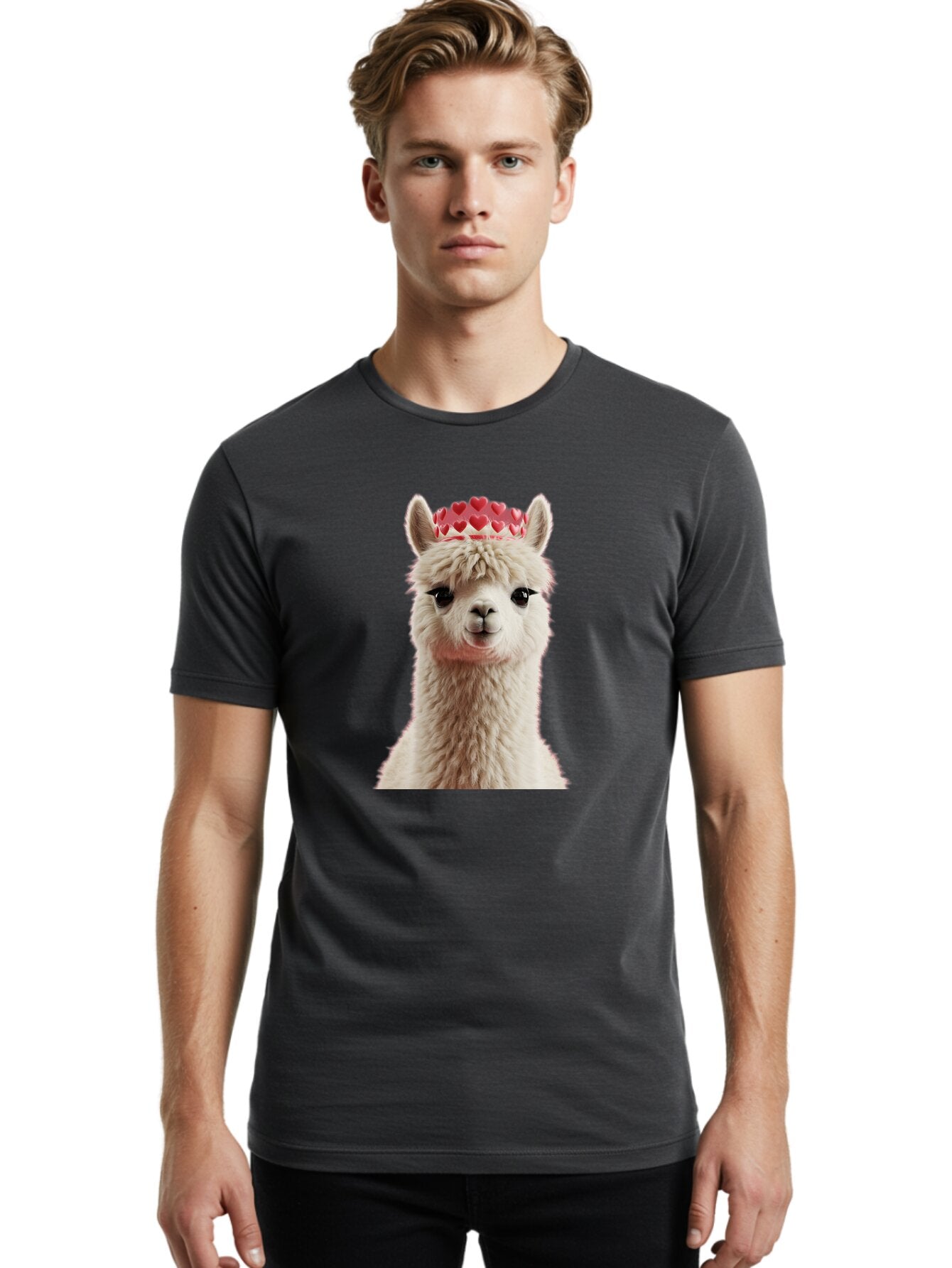 Llama-With-Heart-Tiara Men'S Graphic Tee, 100% Cotton, Comfortable Casual Summer Wear, Machine Washable, Vintage Camera, Old Camera, Antique Camera, Black Camera, Classic Photography, Photography Equipment, Nostalgic Device, Film Camera, Bar095 21