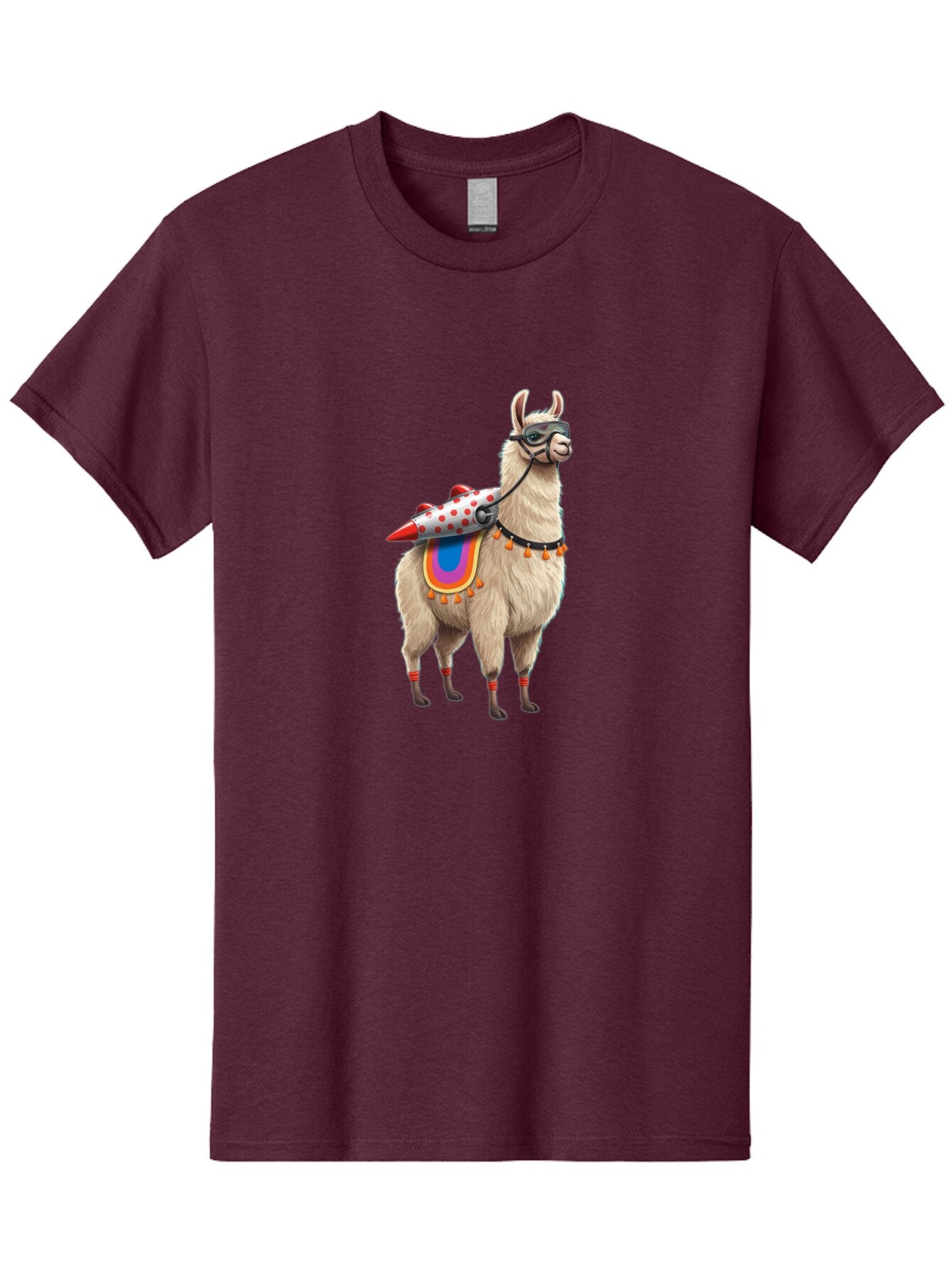 Llama-With-Rocket-1 Men'S Graphic Tee, 100% Cotton, Comfortable Casual Summer Wear, Machine Washable, Vintage Camera, Old Camera, Antique Camera, Black Camera, Classic Photography, Photography Equipment, Nostalgic Device, Film Camera, Bar099 10