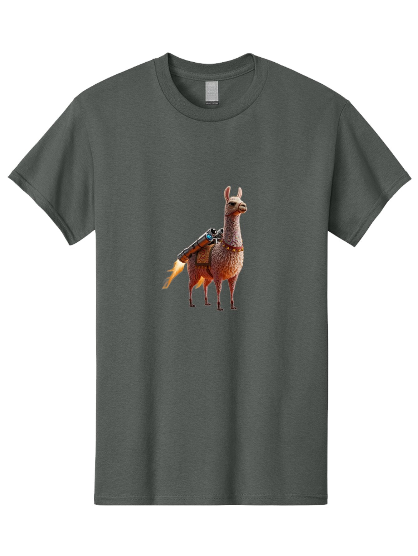 Llama-With-Rocket-2 Men'S Graphic Tee, 100% Cotton, Comfortable Casual Summer Wear, Machine Washable, Vintage Camera, Old Camera, Antique Camera, Black Camera, Classic Photography, Photography Equipment, Nostalgic Device, Film Camera, Bar100 3