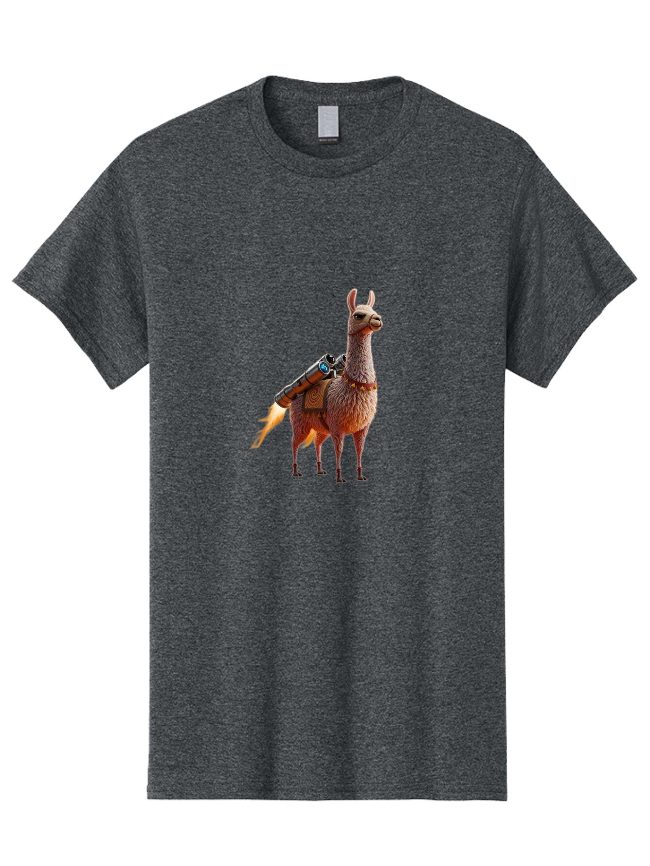 Llama-With-Rocket-2 Men'S Graphic Tee, 100% Cotton, Comfortable Casual Summer Wear, Machine Washable, Vintage Camera, Old Camera, Antique Camera, Black Camera, Classic Photography, Photography Equipment, Nostalgic Device, Film Camera, Bar100 15