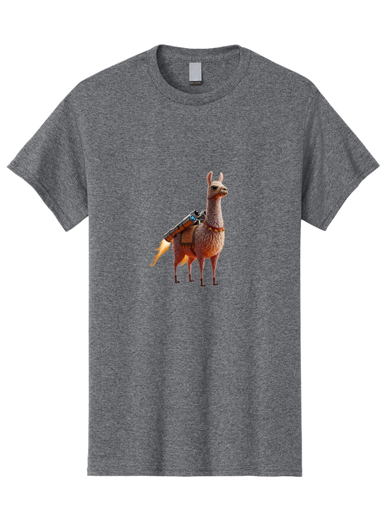 Llama-With-Rocket-2 Men'S Graphic Tee, 100% Cotton, Comfortable Casual Summer Wear, Machine Washable, Vintage Camera, Old Camera, Antique Camera, Black Camera, Classic Photography, Photography Equipment, Nostalgic Device, Film Camera, Bar100 1