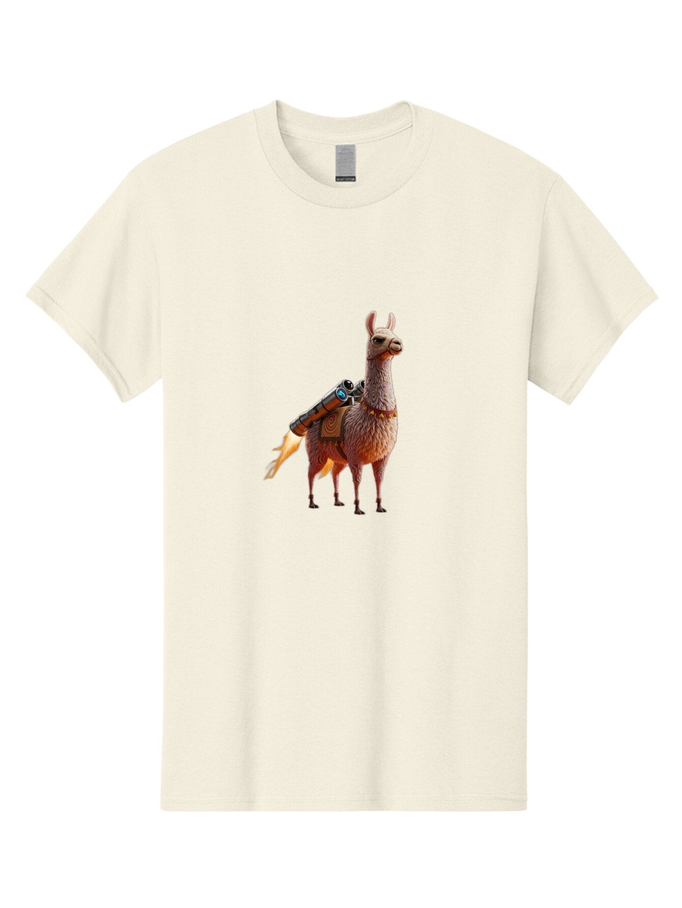 Llama-With-Rocket-2 Men'S Graphic Tee, 100% Cotton, Comfortable Casual Summer Wear, Machine Washable, Vintage Camera, Old Camera, Antique Camera, Black Camera, Classic Photography, Photography Equipment, Nostalgic Device, Film Camera, Bar100 10