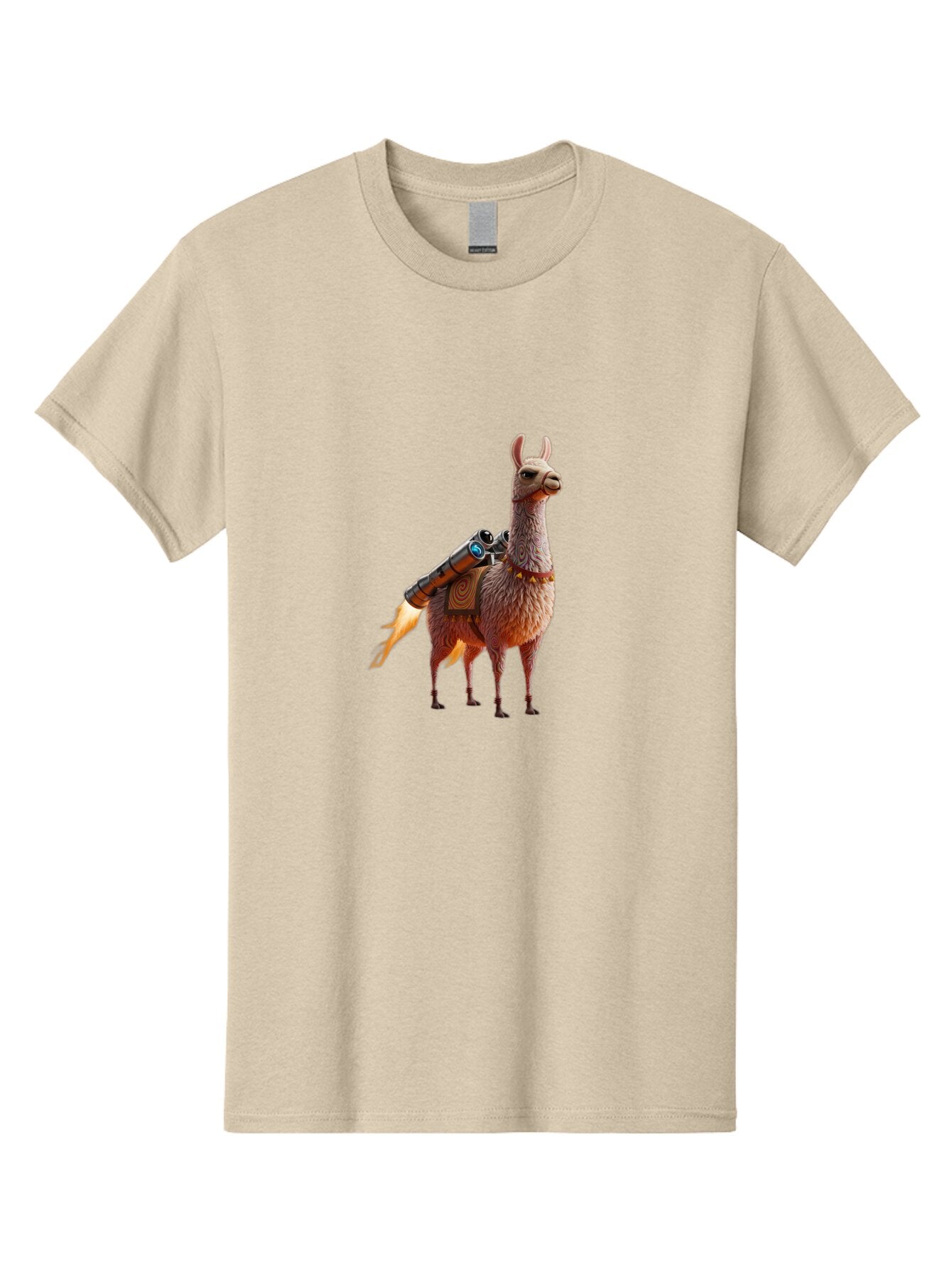 Llama-With-Rocket-2 Men'S Graphic Tee, 100% Cotton, Comfortable Casual Summer Wear, Machine Washable, Vintage Camera, Old Camera, Antique Camera, Black Camera, Classic Photography, Photography Equipment, Nostalgic Device, Film Camera, Bar100 2