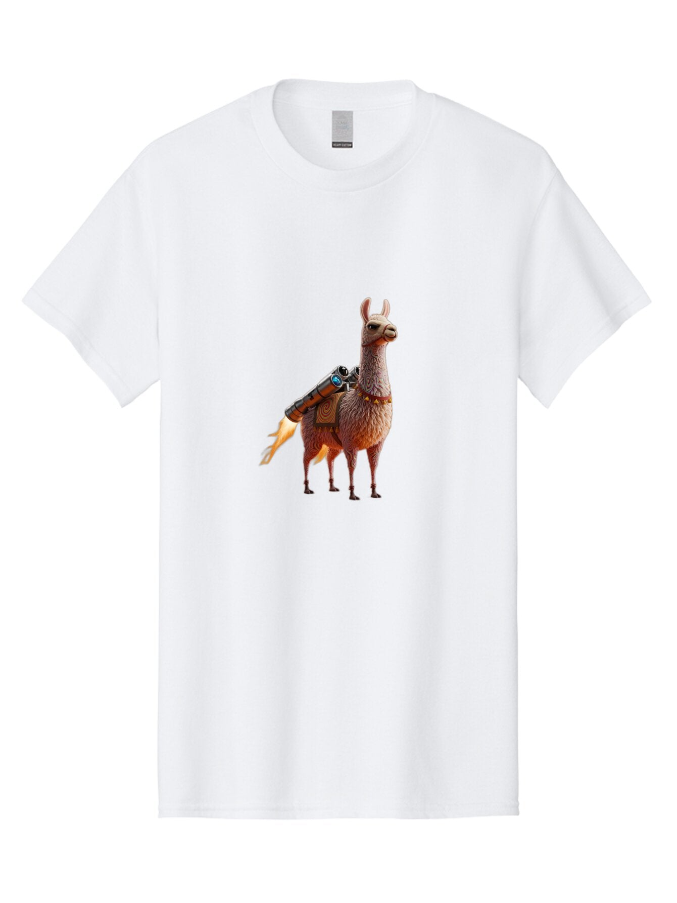 Llama-With-Rocket-2 Men'S Graphic Tee, 100% Cotton, Comfortable Casual Summer Wear, Machine Washable, Vintage Camera, Old Camera, Antique Camera, Black Camera, Classic Photography, Photography Equipment, Nostalgic Device, Film Camera, Bar100 4