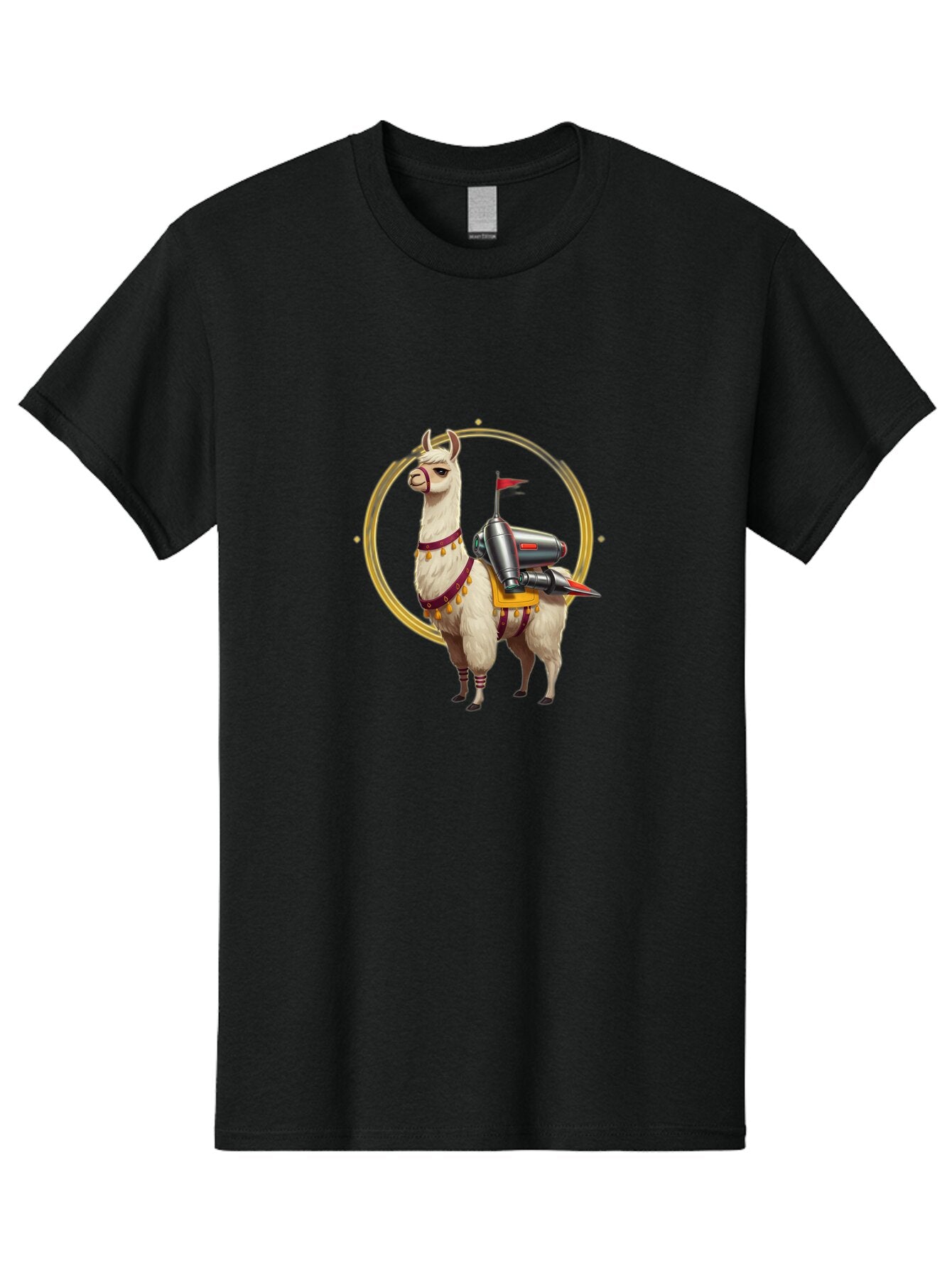 Llama-With-Rocket-3 Men'S Graphic Tee, 100% Cotton, Comfortable Casual Summer Wear, Machine Washable, Vintage Camera, Old Camera, Antique Camera, Black Camera, Classic Photography, Photography Equipment, Nostalgic Device, Film Camera, Bar101 3