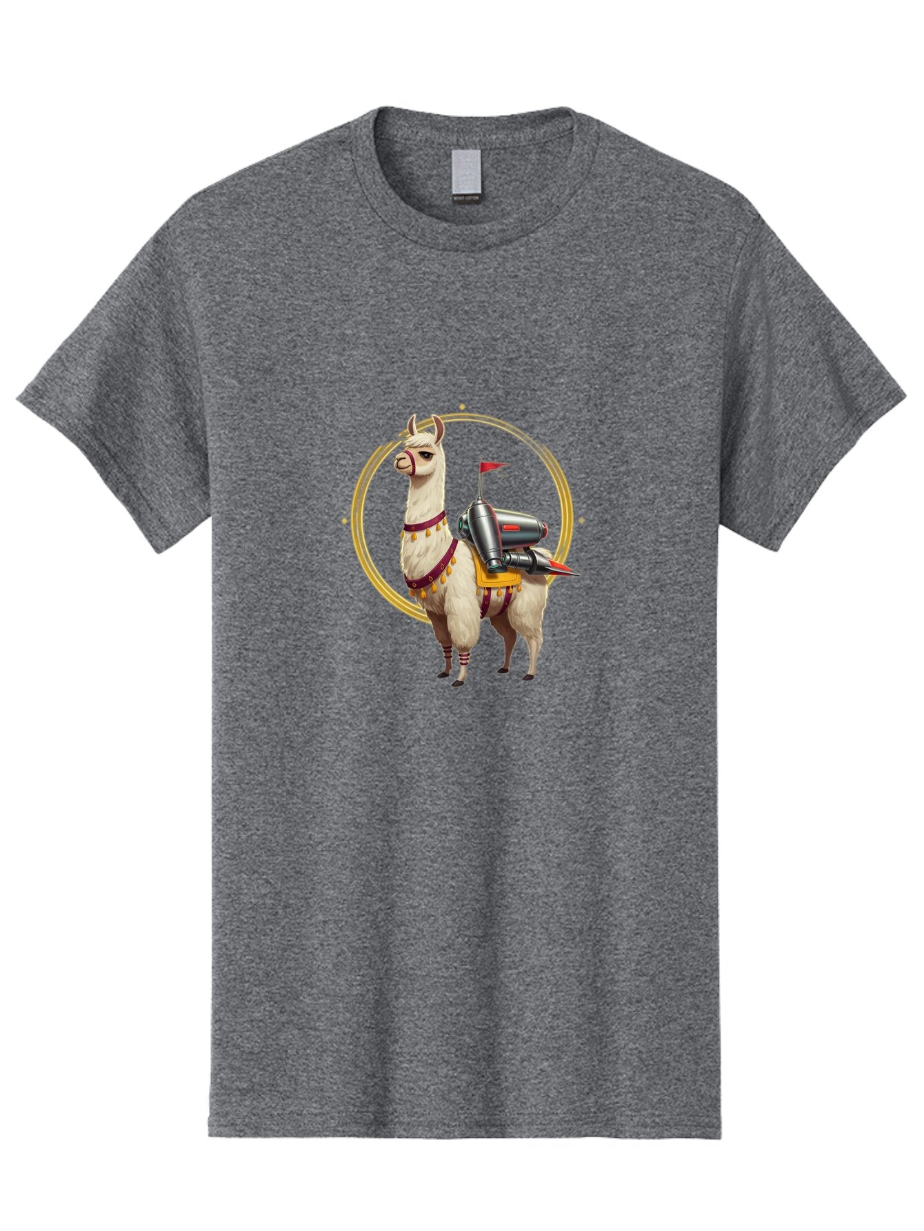 Llama-With-Rocket-3 Men'S Graphic Tee, 100% Cotton, Comfortable Casual Summer Wear, Machine Washable, Vintage Camera, Old Camera, Antique Camera, Black Camera, Classic Photography, Photography Equipment, Nostalgic Device, Film Camera, Bar101 1