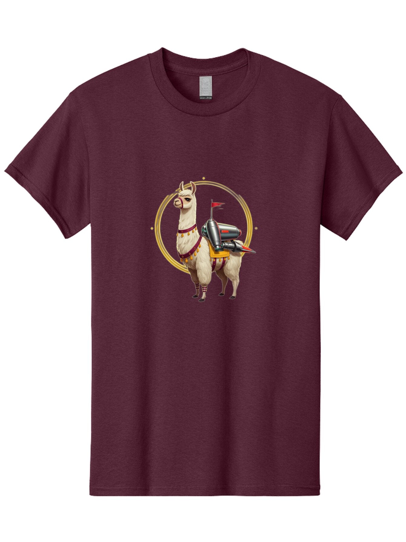 Llama-With-Rocket-3 Men'S Graphic Tee, 100% Cotton, Comfortable Casual Summer Wear, Machine Washable, Vintage Camera, Old Camera, Antique Camera, Black Camera, Classic Photography, Photography Equipment, Nostalgic Device, Film Camera, Bar101 7