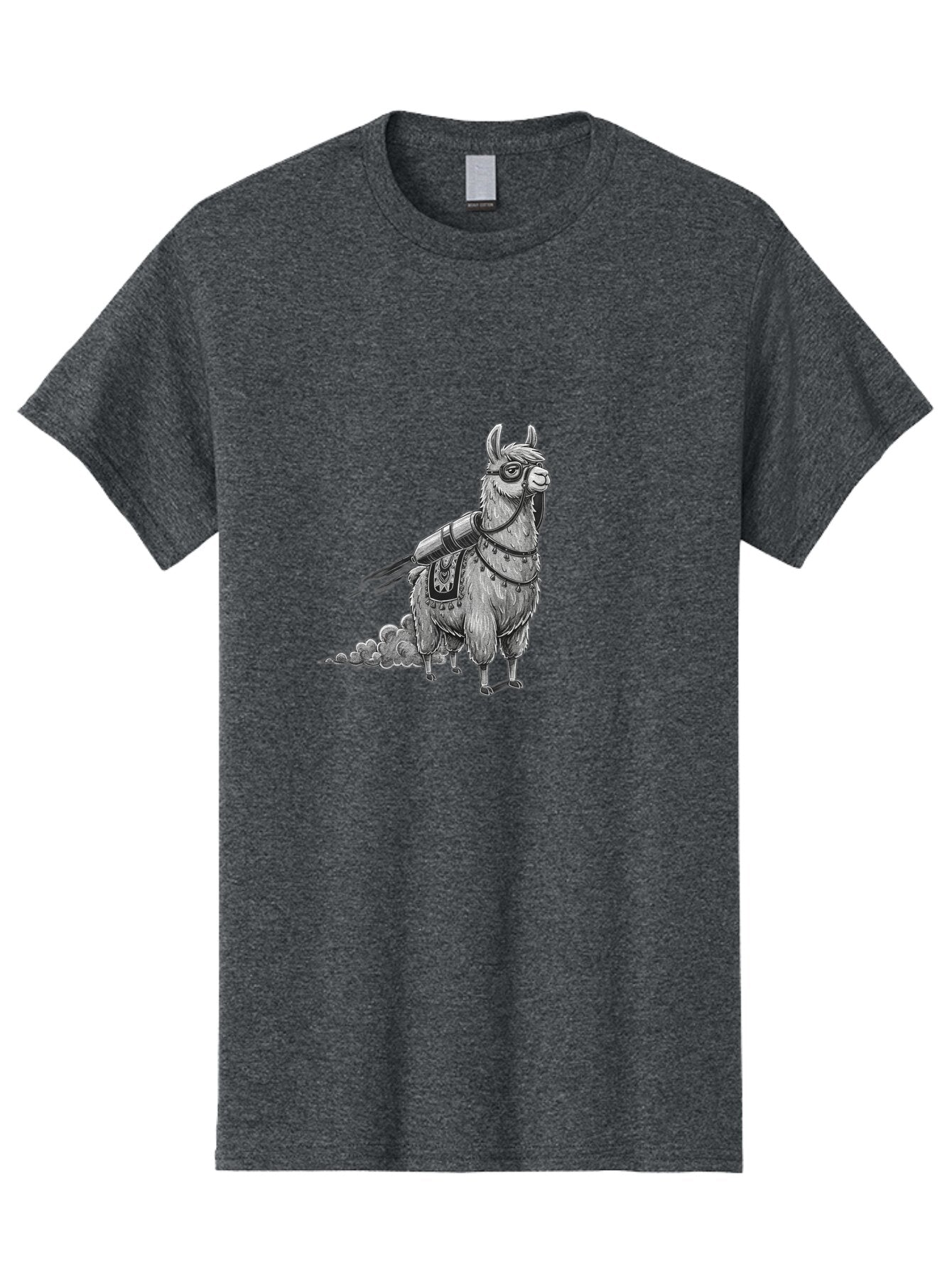 Llama-With-Rocket-Pack-1 Men'S Graphic Tee, 100% Cotton, Comfortable Casual Summer Wear, Machine Washable, Vintage Camera, Old Camera, Antique Camera, Black Camera, Classic Photography, Photography Equipment, Nostalgic Device, Film Camera, Bar102 11
