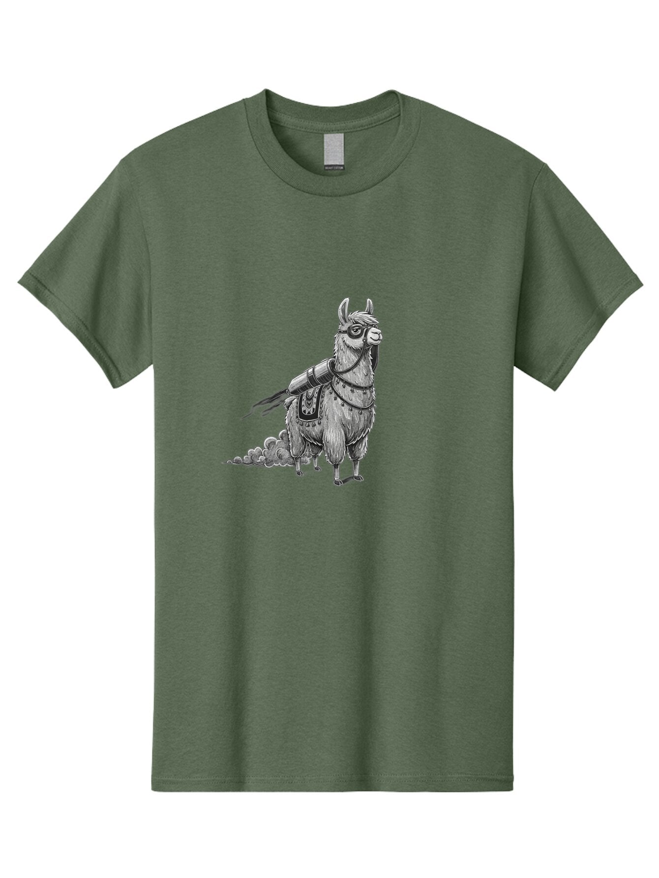 Llama-With-Rocket-Pack-1 Men'S Graphic Tee, 100% Cotton, Comfortable Casual Summer Wear, Machine Washable, Vintage Camera, Old Camera, Antique Camera, Black Camera, Classic Photography, Photography Equipment, Nostalgic Device, Film Camera, Bar102 4