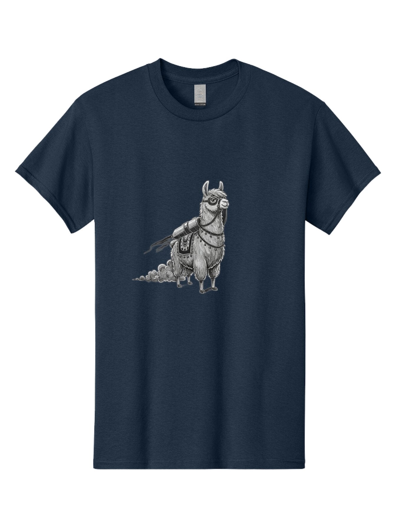 Llama-With-Rocket-Pack-1 Men'S Graphic Tee, 100% Cotton, Comfortable Casual Summer Wear, Machine Washable, Vintage Camera, Old Camera, Antique Camera, Black Camera, Classic Photography, Photography Equipment, Nostalgic Device, Film Camera, Bar102 15